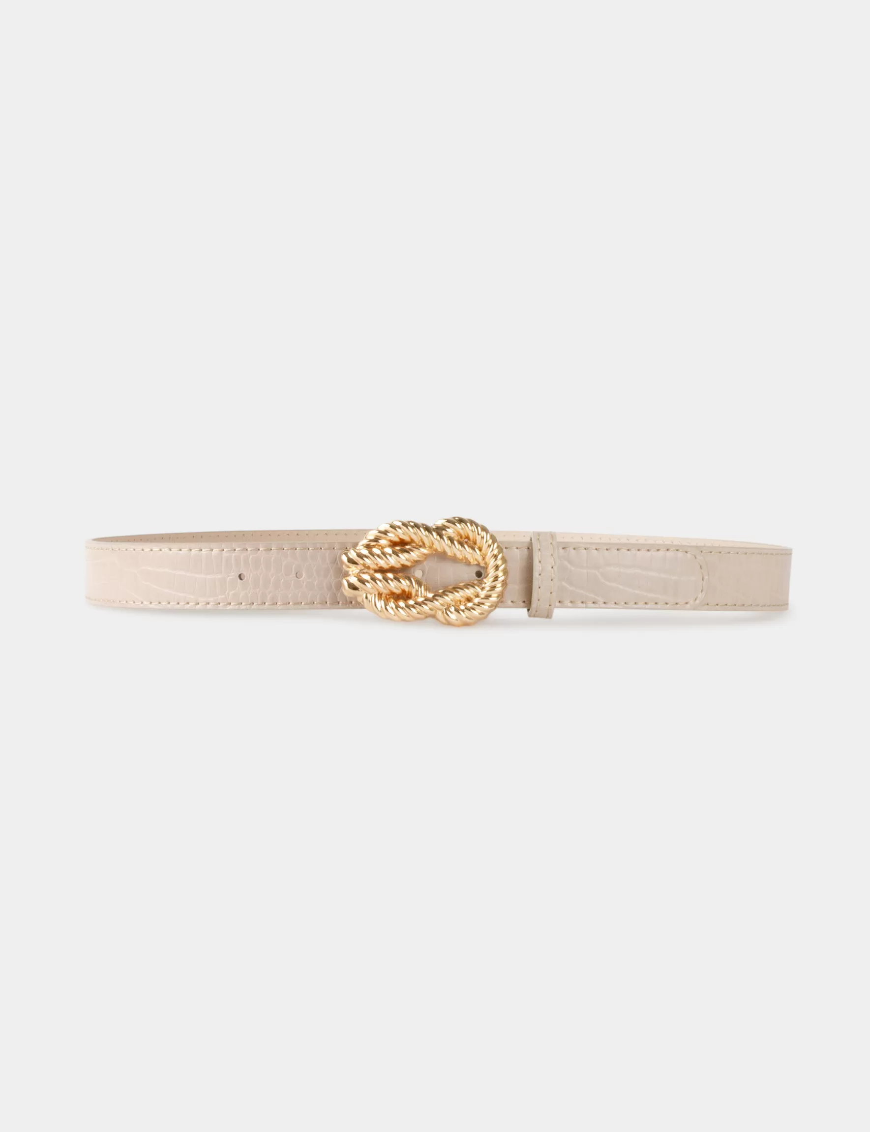 Accessories MORGAN ^Belt croc effect and knot buckle ladies' beige