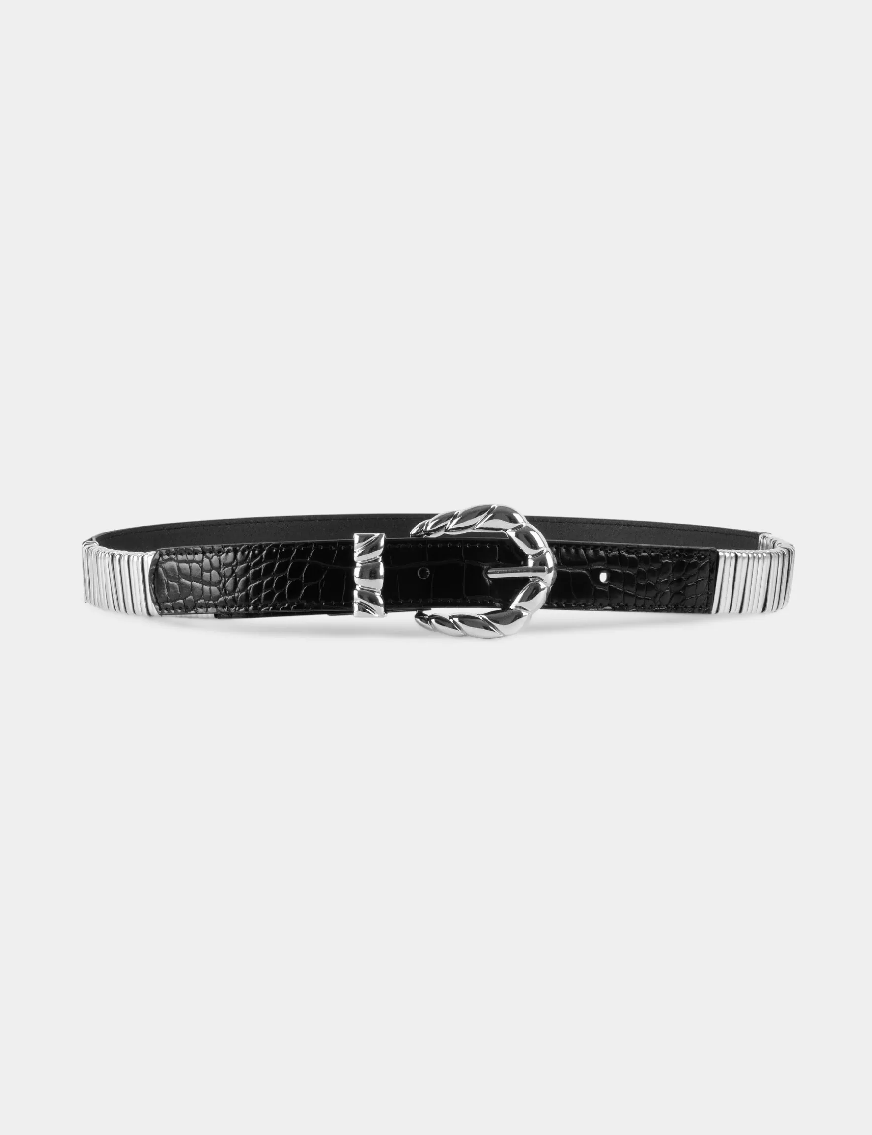 Accessories MORGAN ^Belt croc effect and metal ornaments ladies' black