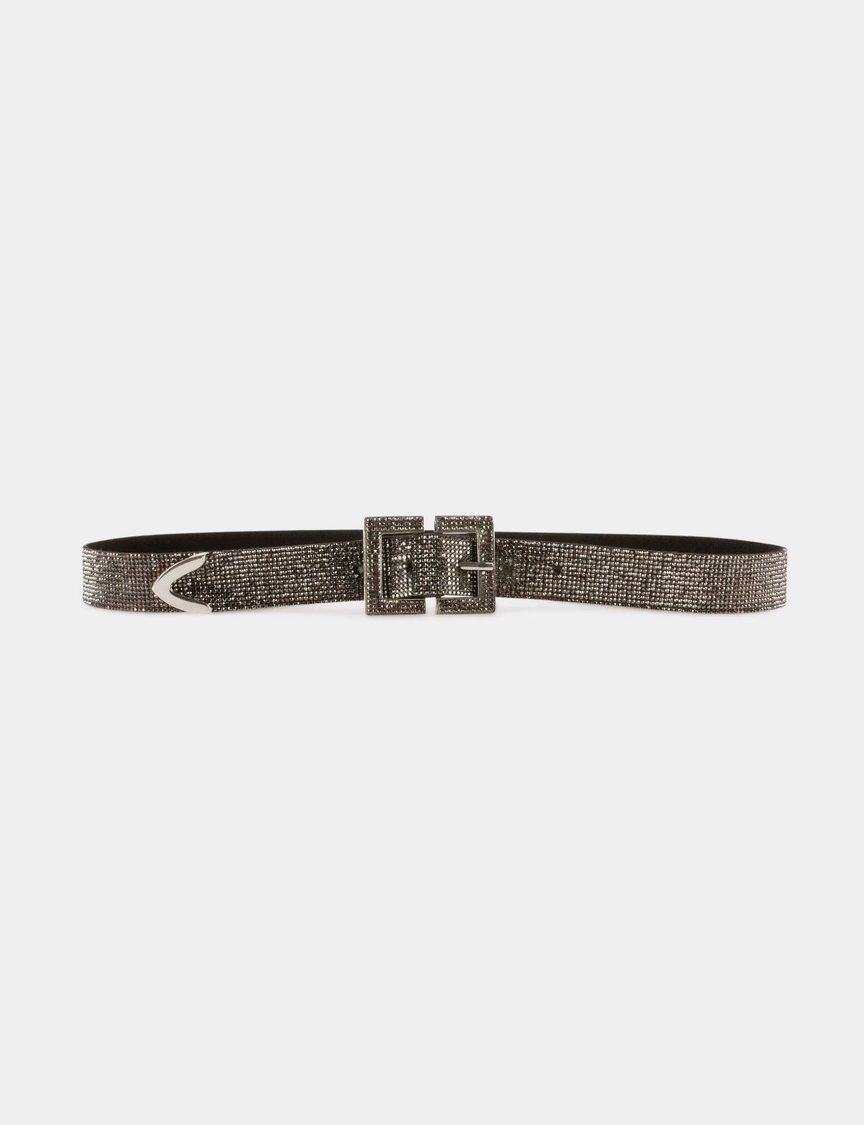 Accessories MORGAN ^Belt with rhinestones ladies' mid-grey