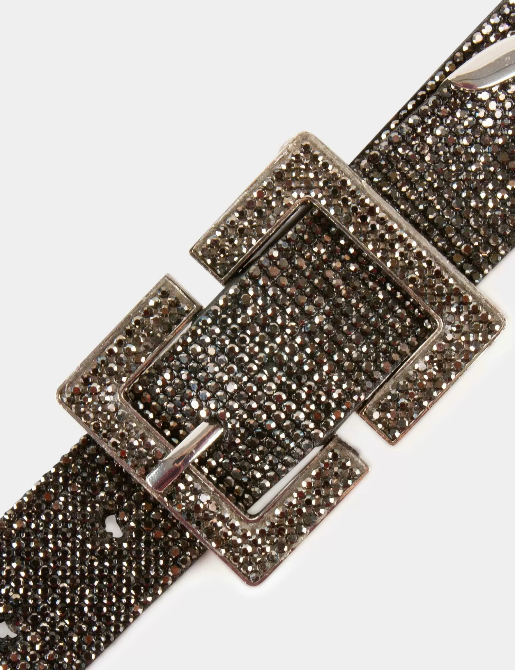 Accessories MORGAN ^Belt with rhinestones ladies' mid-grey