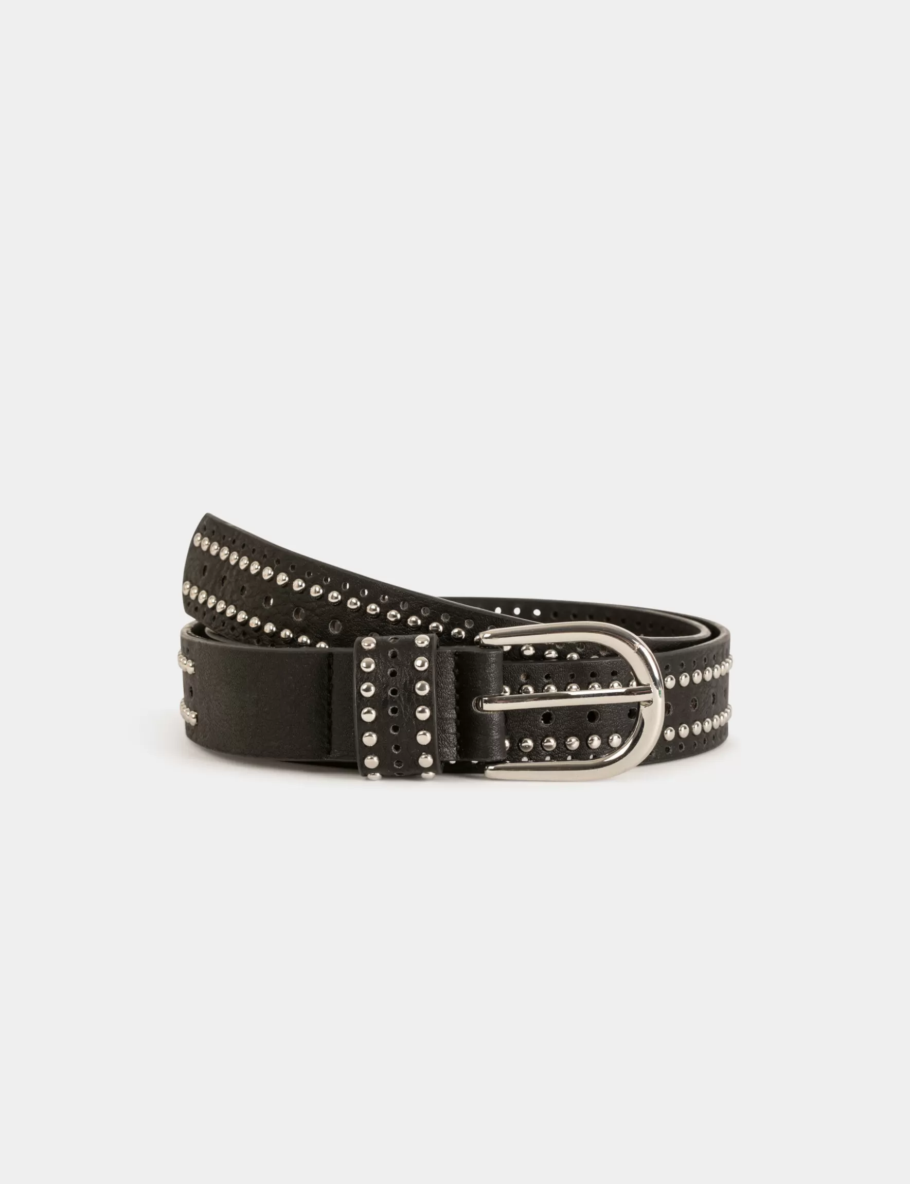 Accessories MORGAN ^Belt with studs and perforations ladies' black