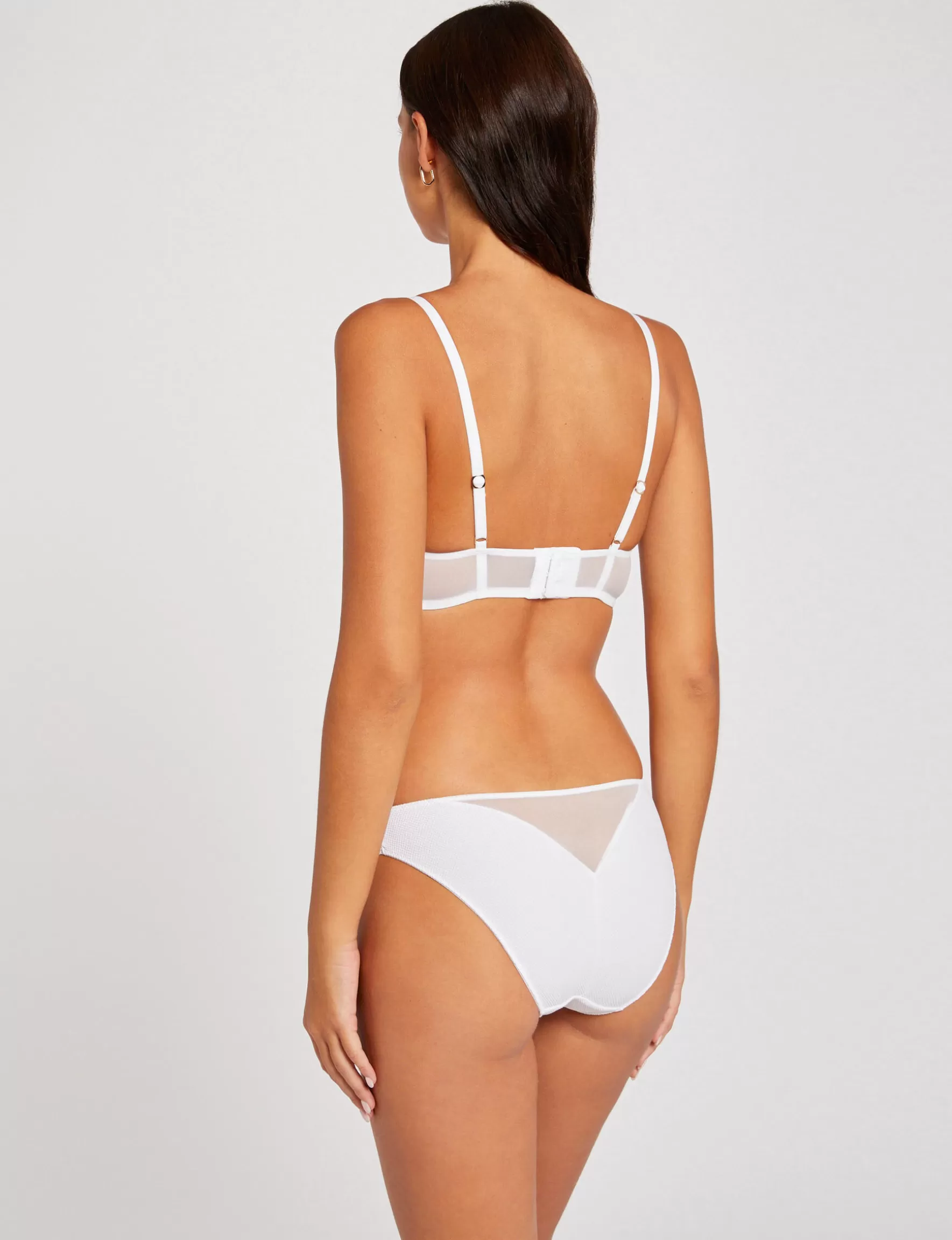 Clothes MORGAN ^Bi-material briefs ladies' white