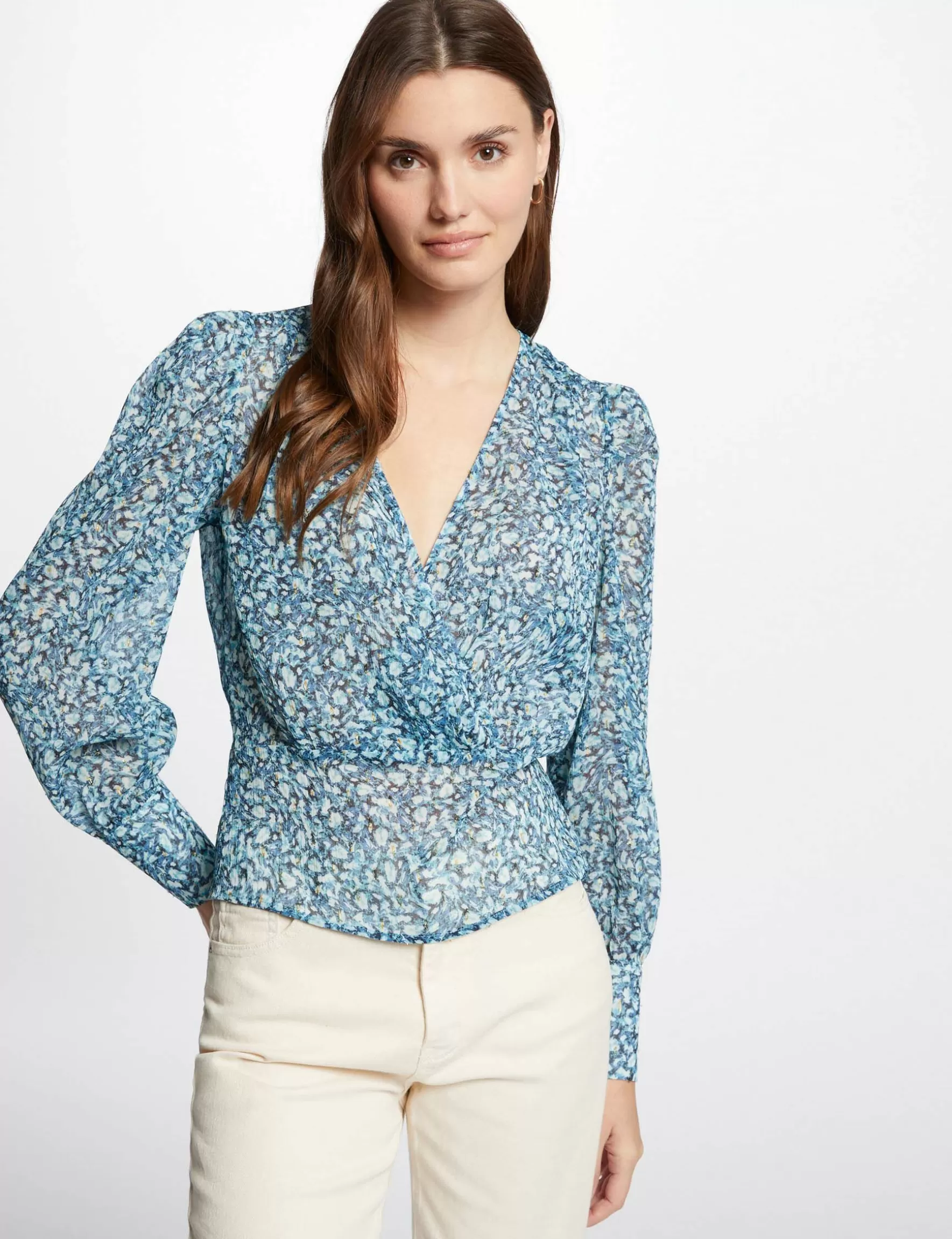 Clothes MORGAN ^Blouse abstract print ladies' multico