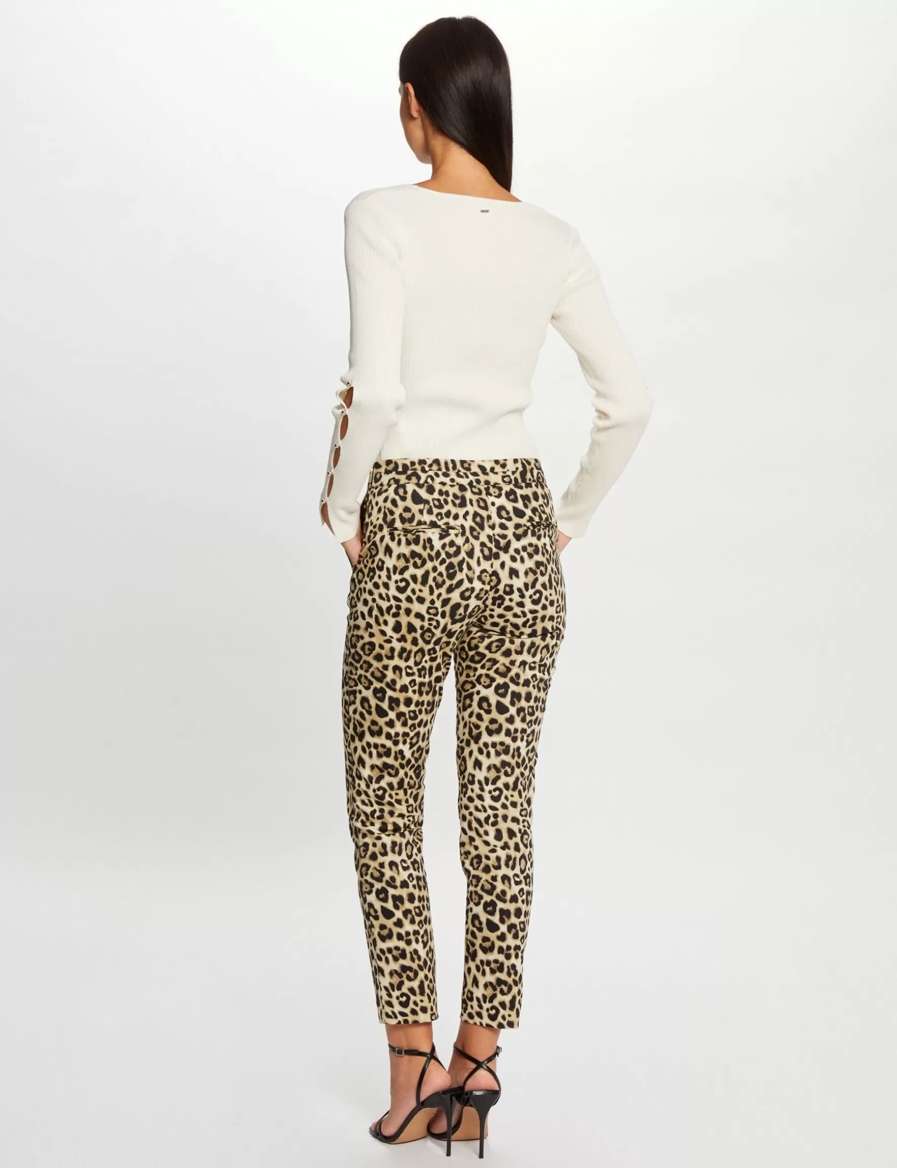 Clothes MORGAN ^Cigarette trousers leopard print ladies' multico