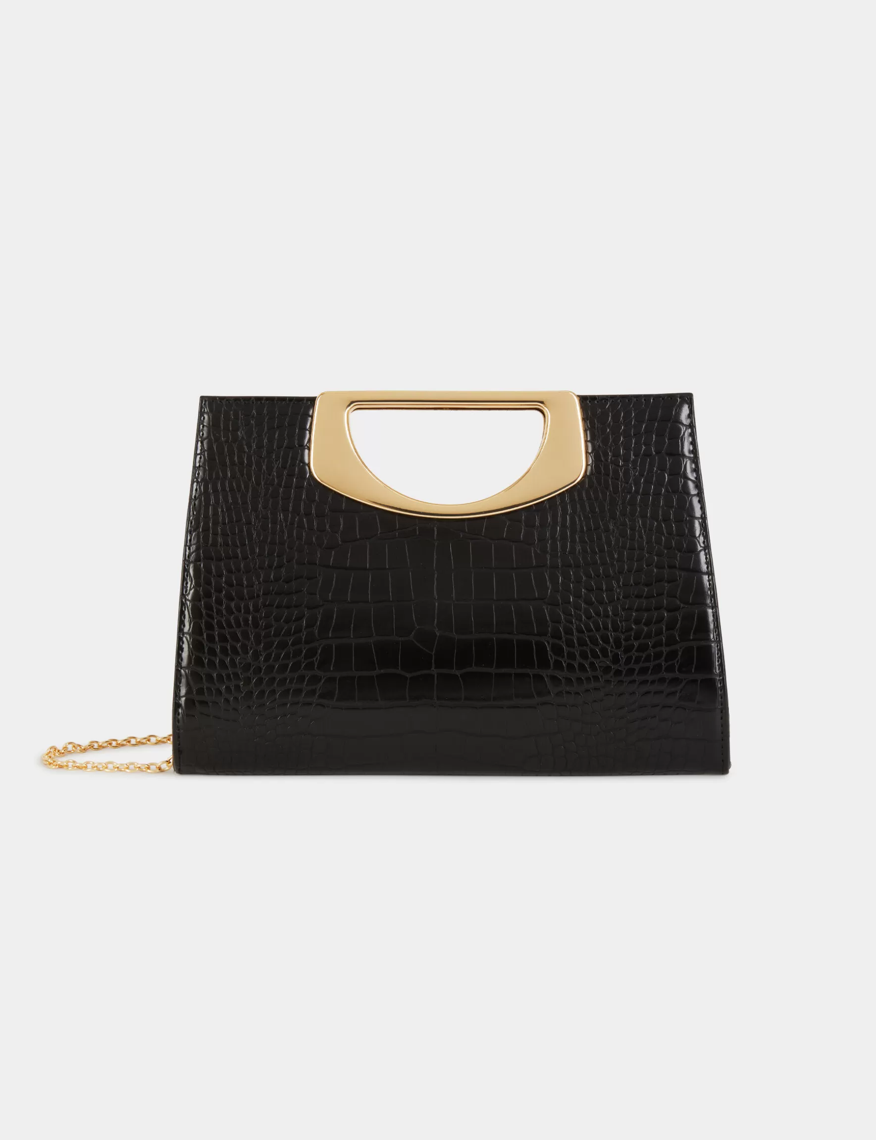 Accessories MORGAN ^Clutch bag with croc effect ladies' black