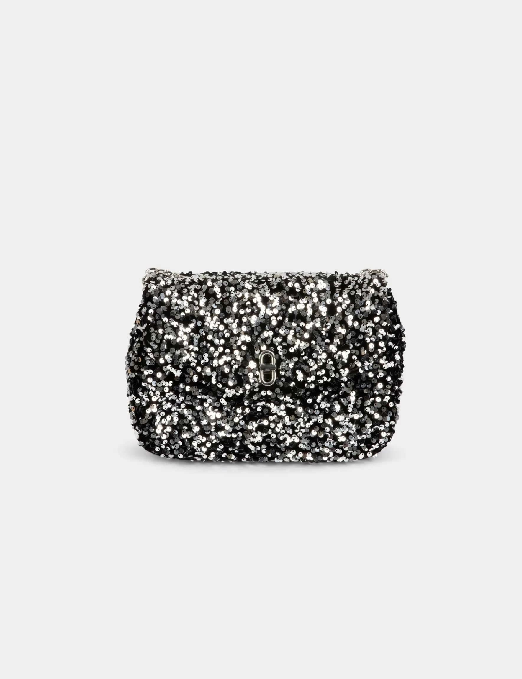 Accessories MORGAN ^Clutch bag with sequins ladies' silver