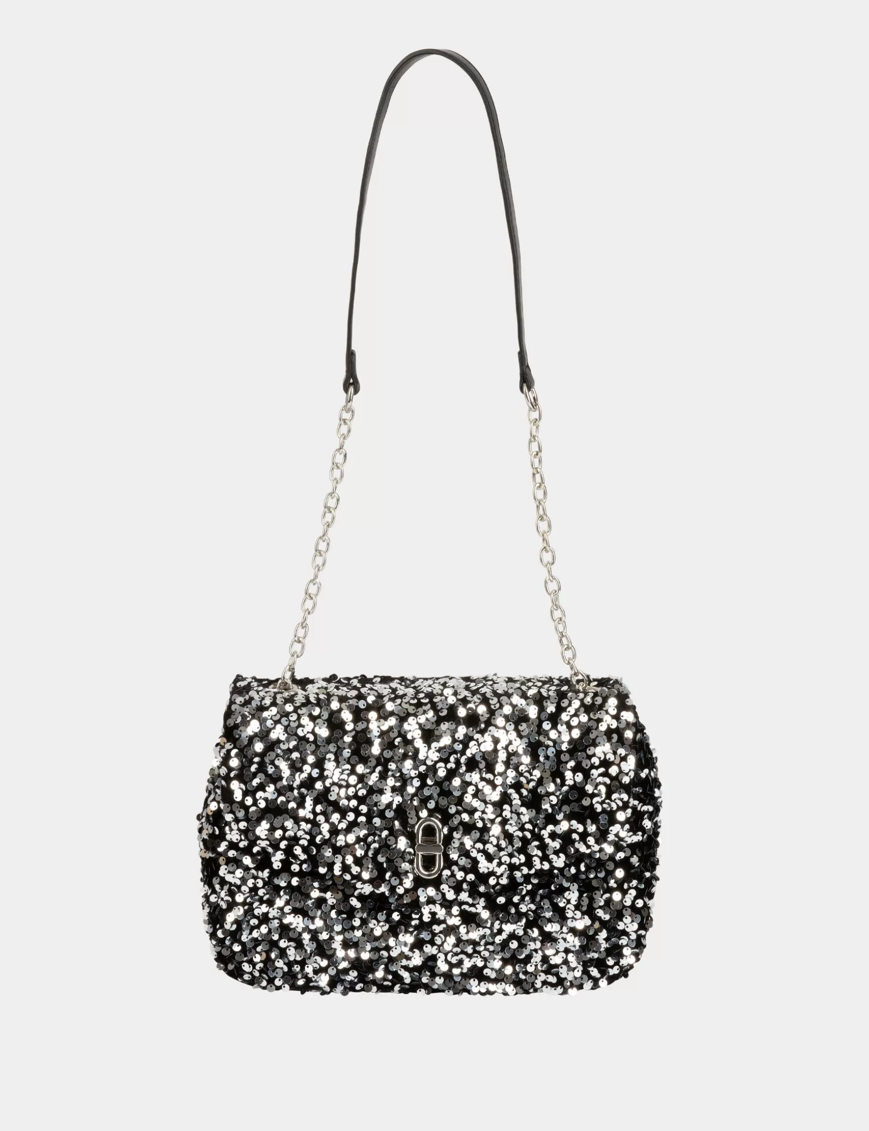 Accessories MORGAN ^Clutch bag with sequins ladies' silver