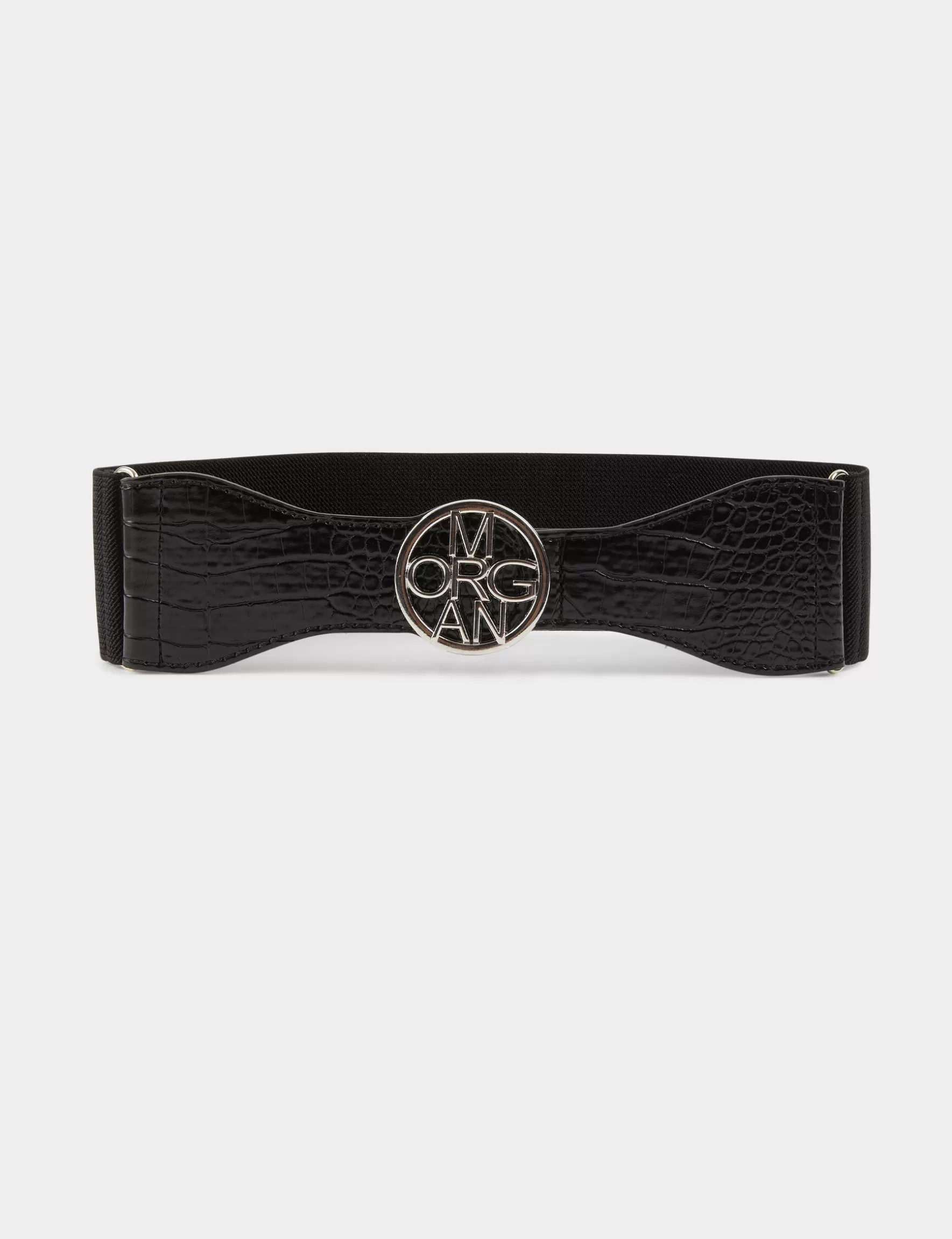 Accessories MORGAN ^Elasticised belt with logo buckle ladies' black