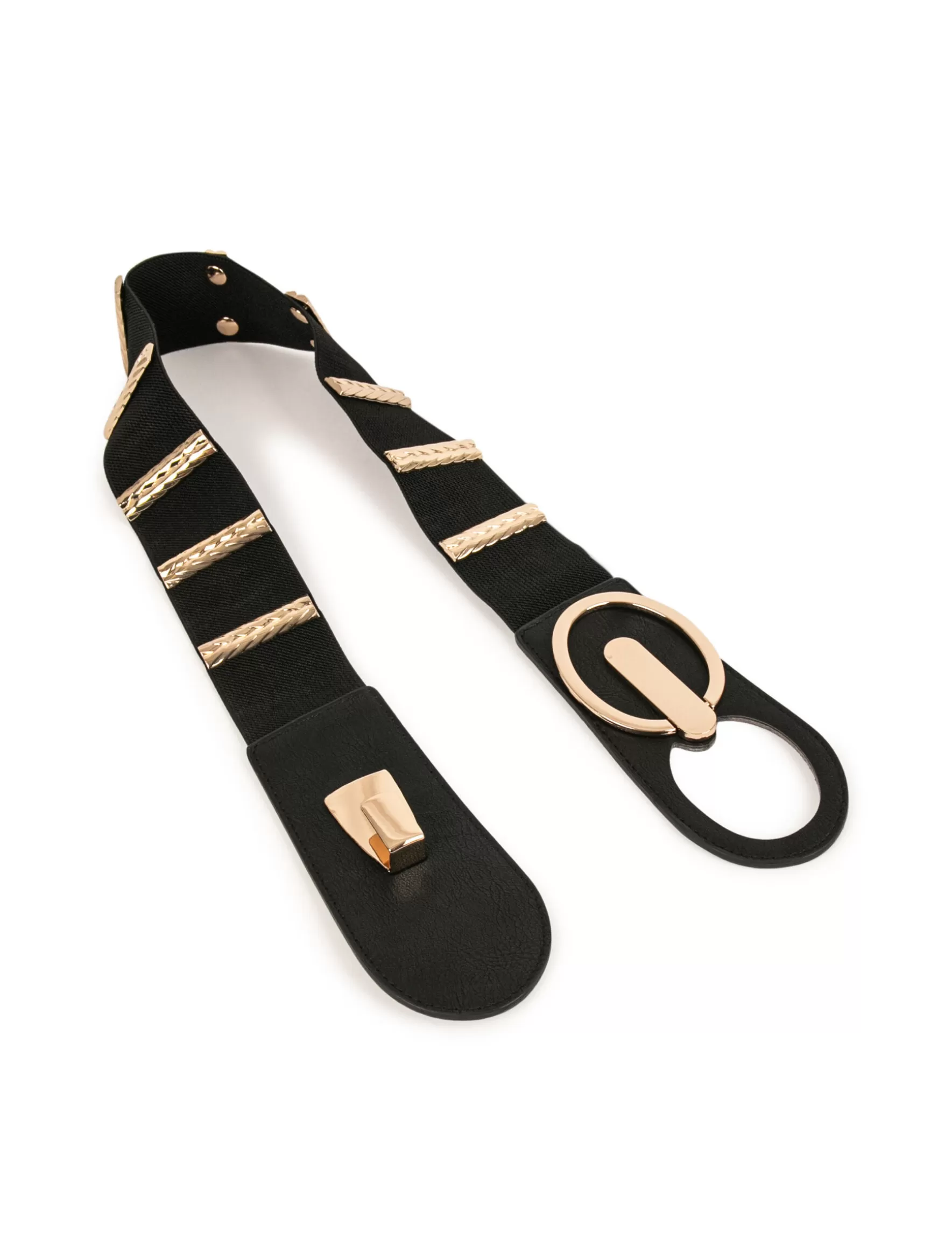 Accessories MORGAN ^Elasticised belt with ornaments ladies' gold