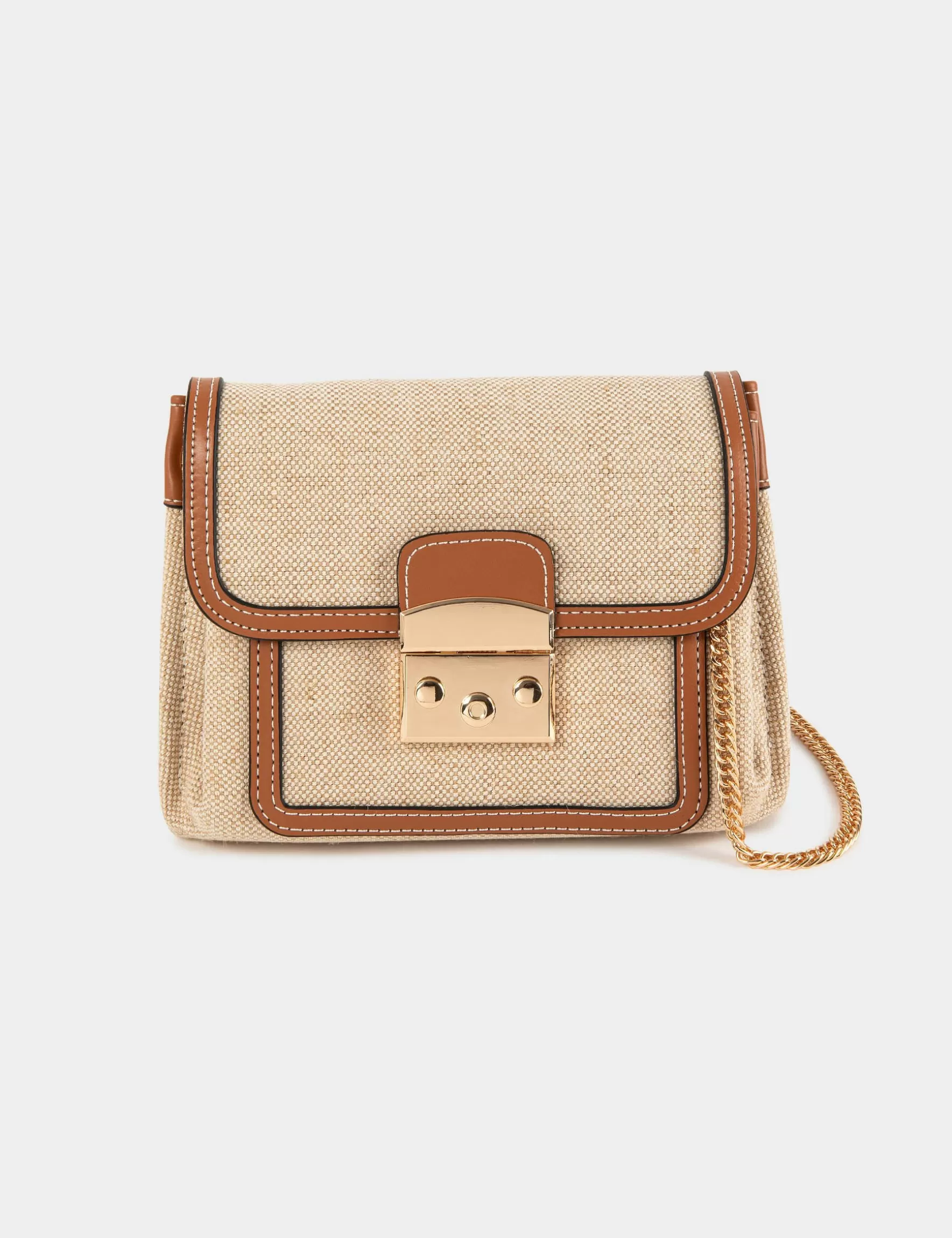 Accessories MORGAN ^Flap bag with braided effect ladies' beige