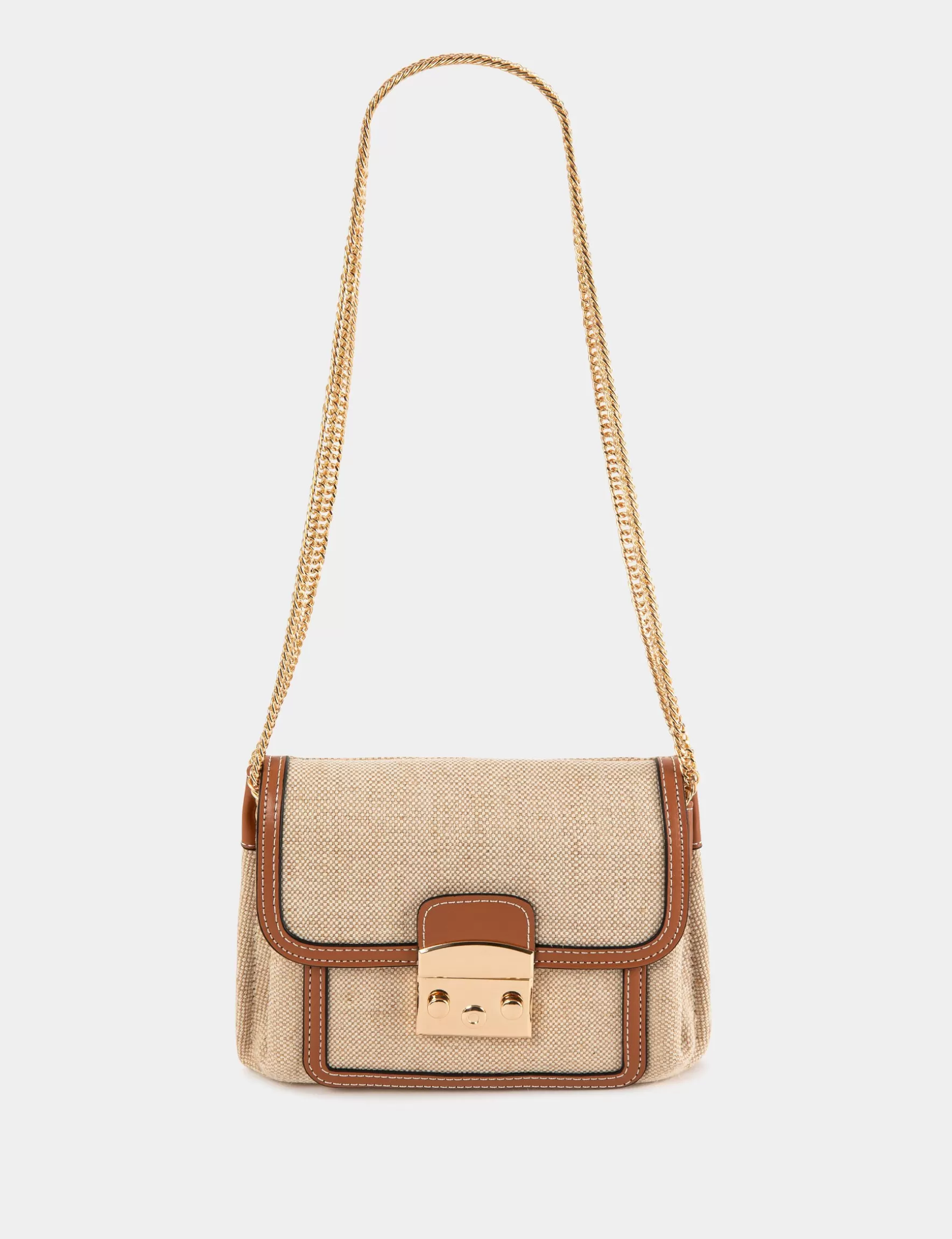 Accessories MORGAN ^Flap bag with braided effect ladies' beige