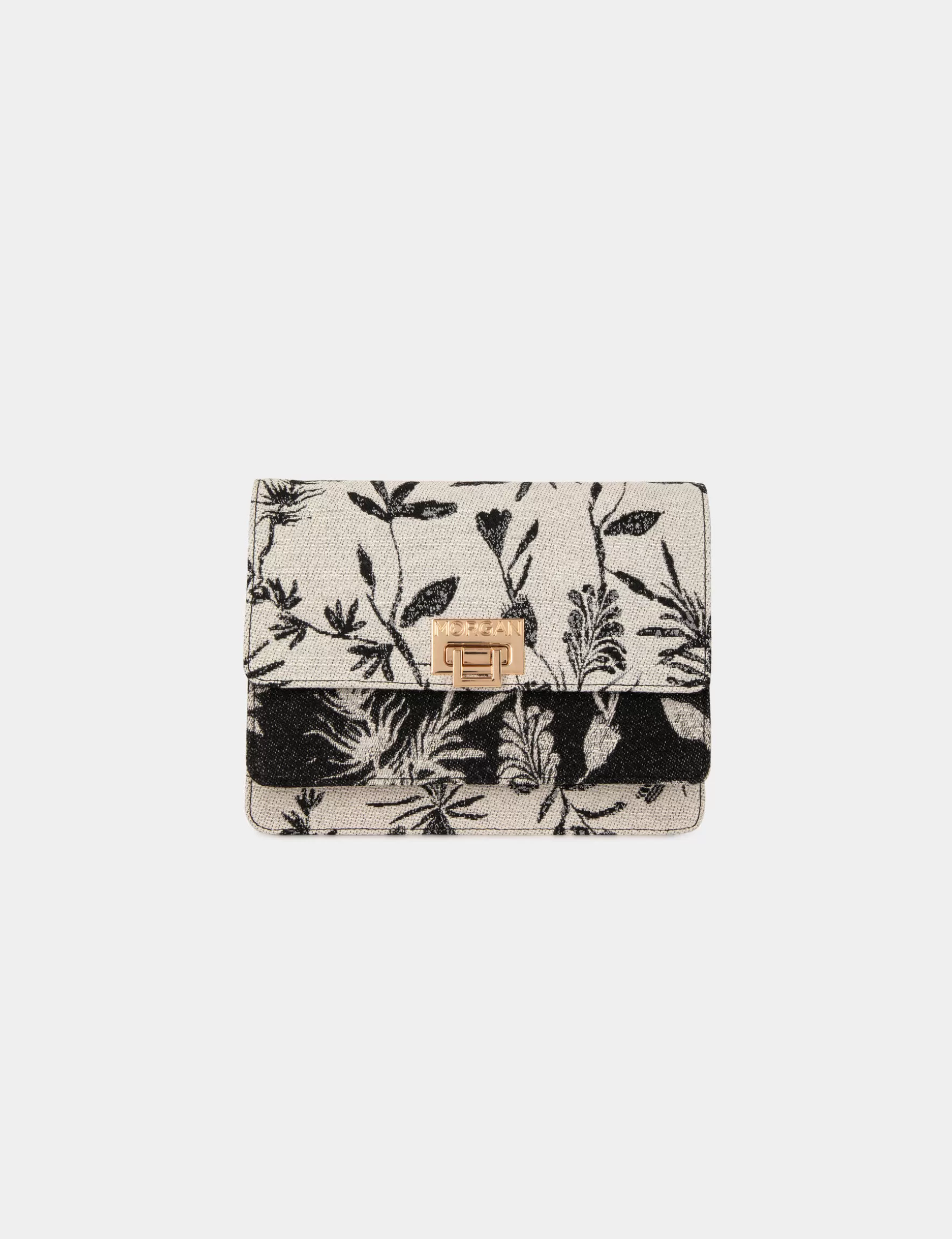 Accessories MORGAN ^Flap bag with vegetal print ladies' black