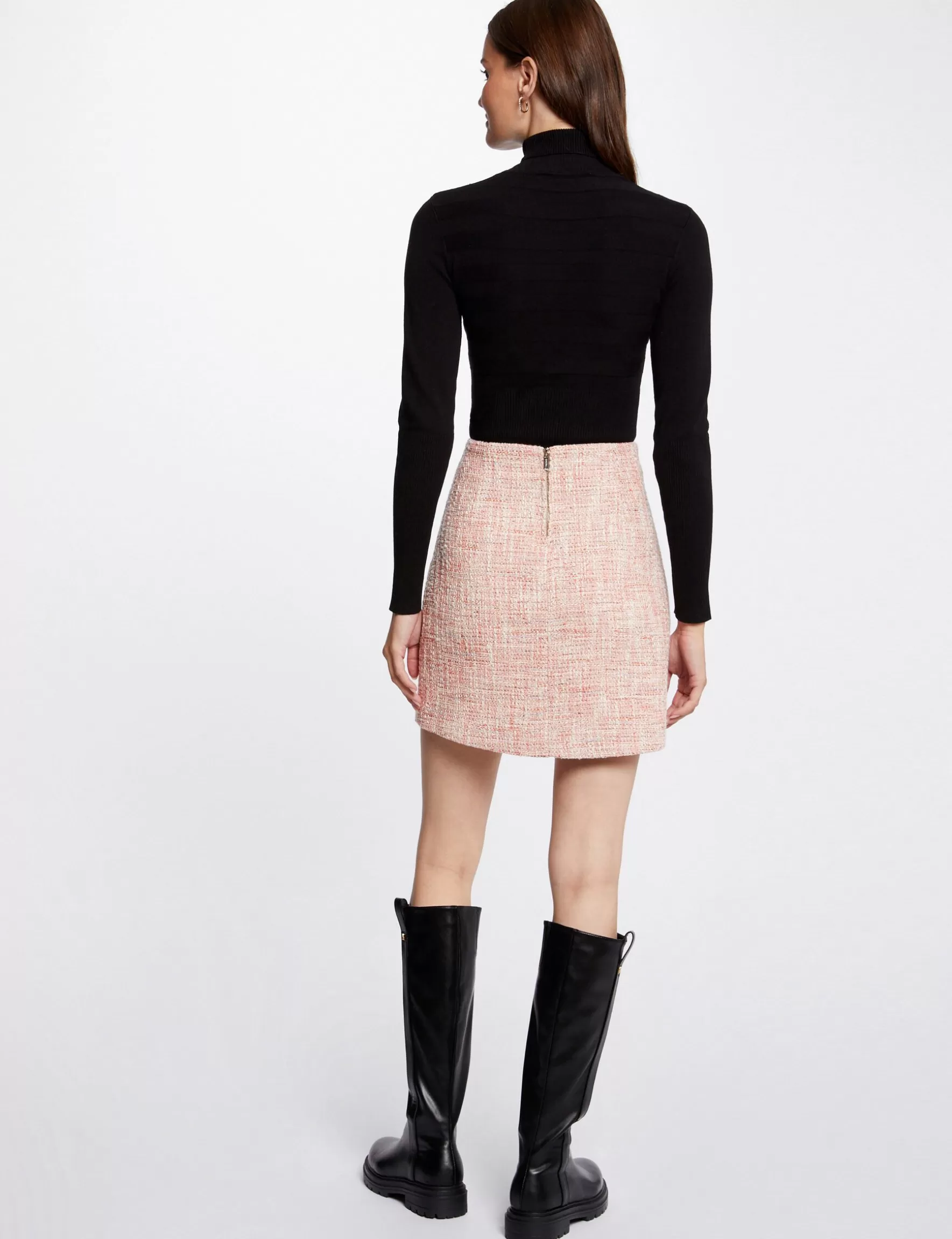 Clothes MORGAN ^High-waisted straight skirt ladies' multico