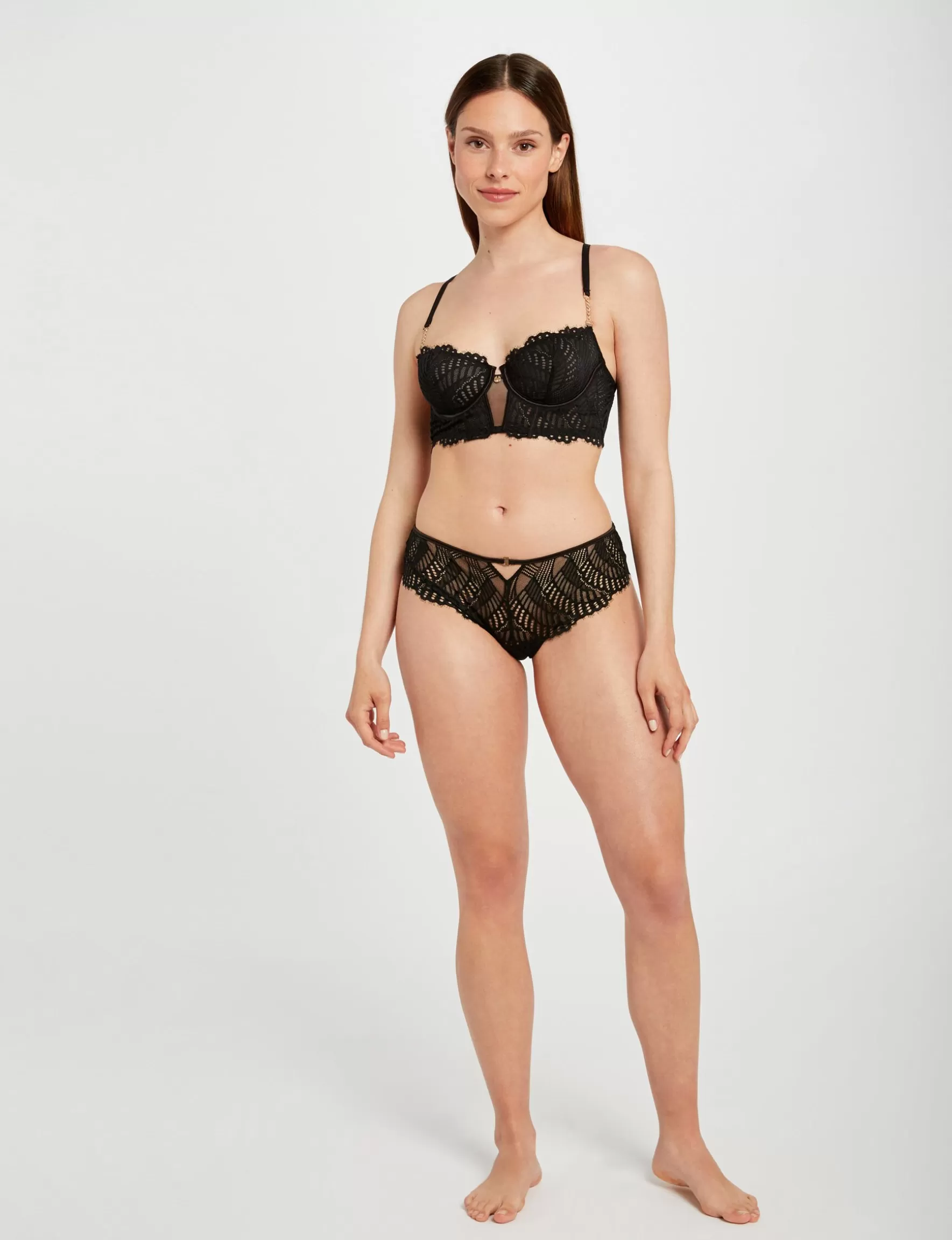 Clothes MORGAN ^Lace Brazilian brief ladies' black