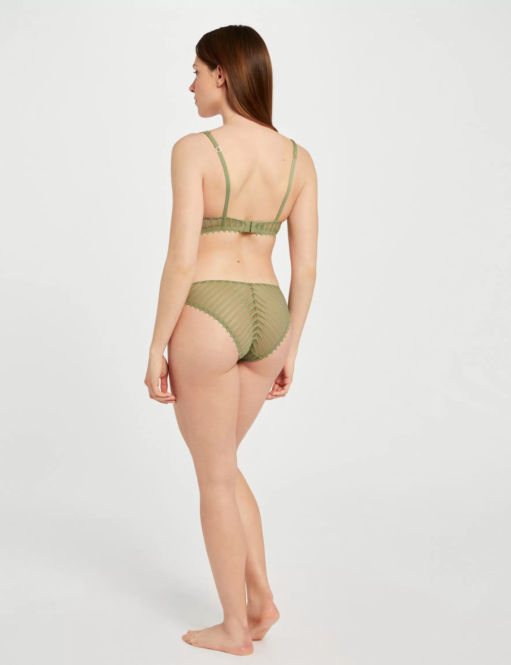 Clothes MORGAN ^Lace brief khaki green ladies' khaki_green