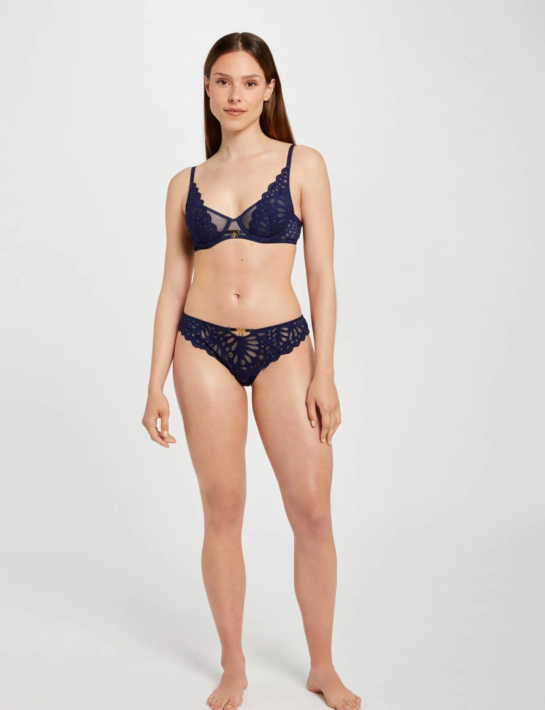 Clothes MORGAN ^Lace brief ladies' navy