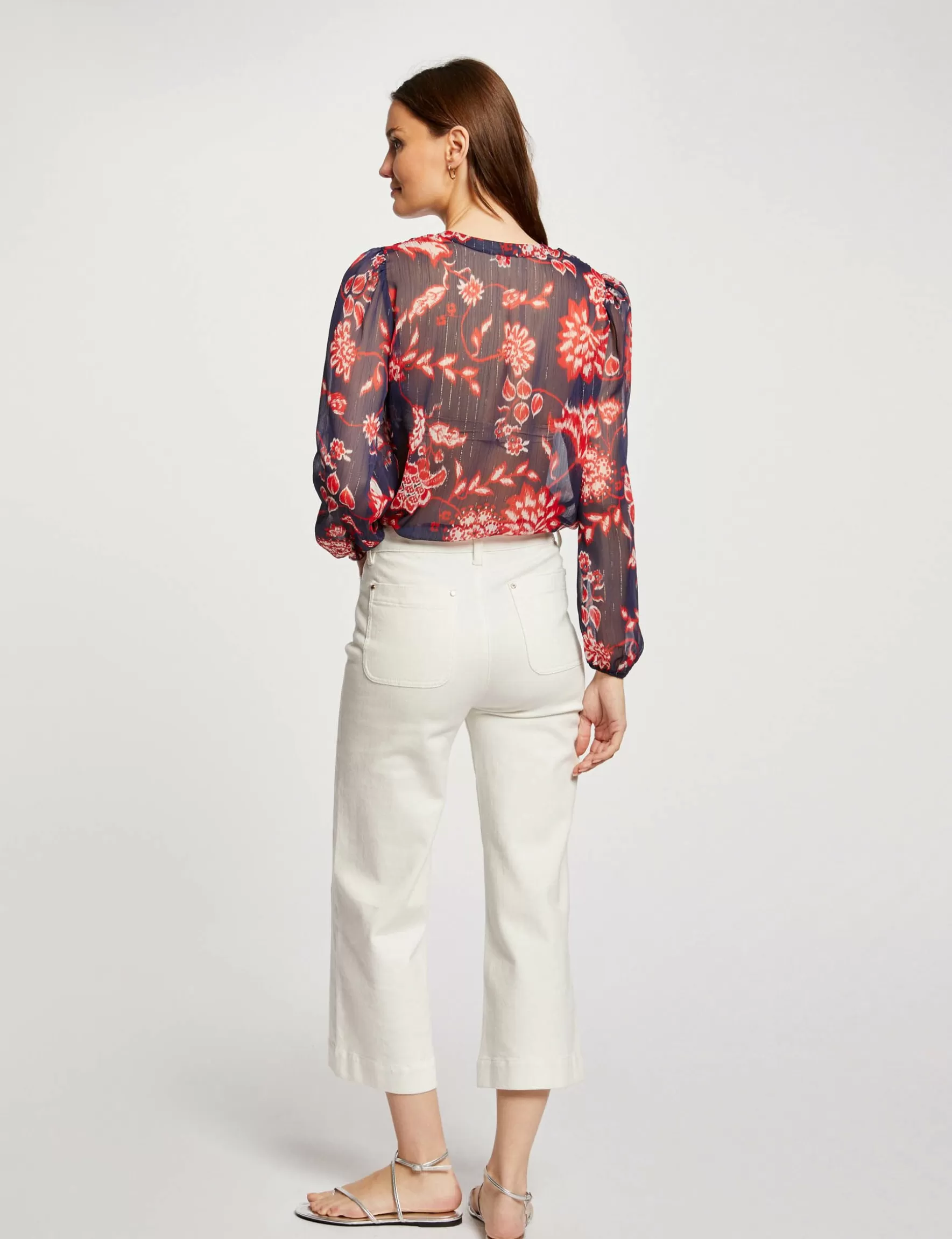 Clothes MORGAN ^Long-sleeved blouse ladies' multico