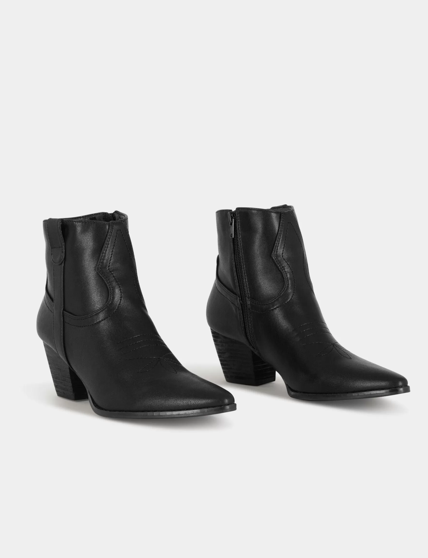 Accessories MORGAN ^Metallised boots with heels ladies' black