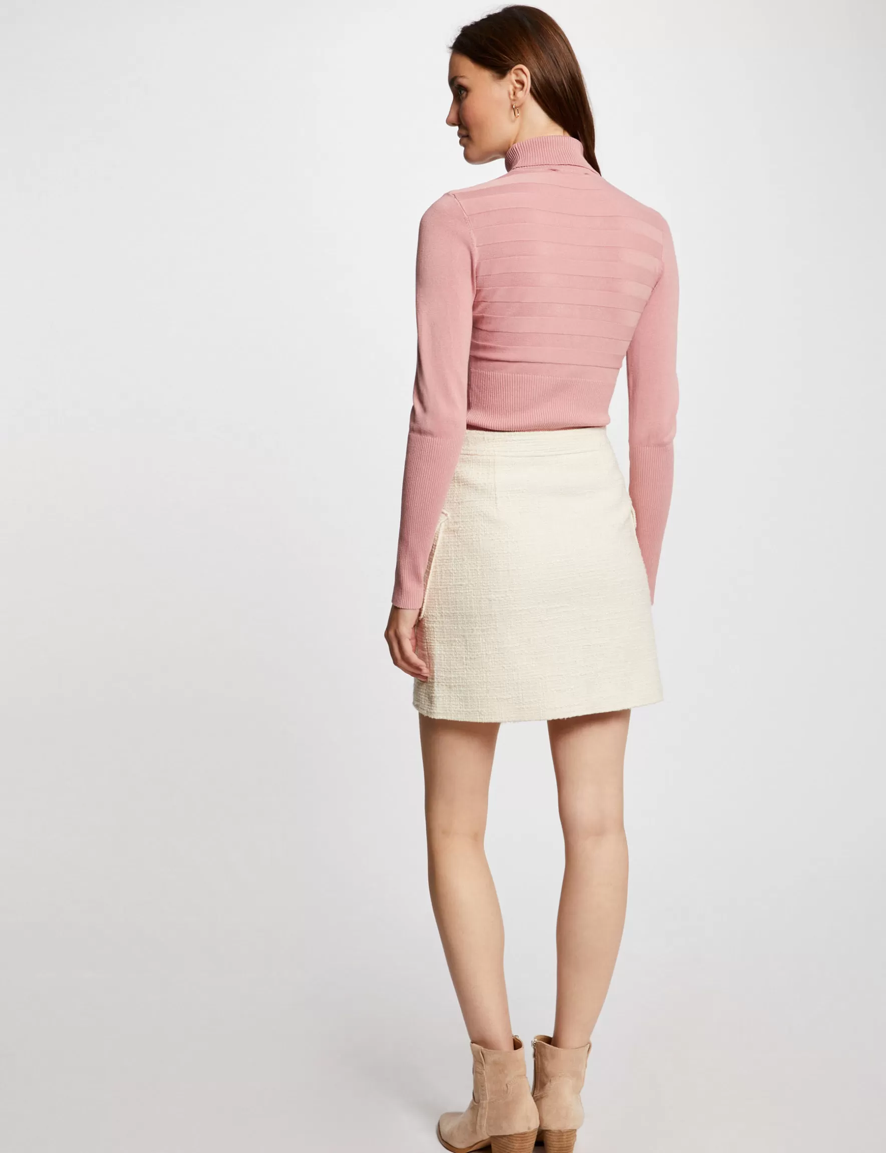 Clothes MORGAN ^Mini tweed skirt ladies' ivory