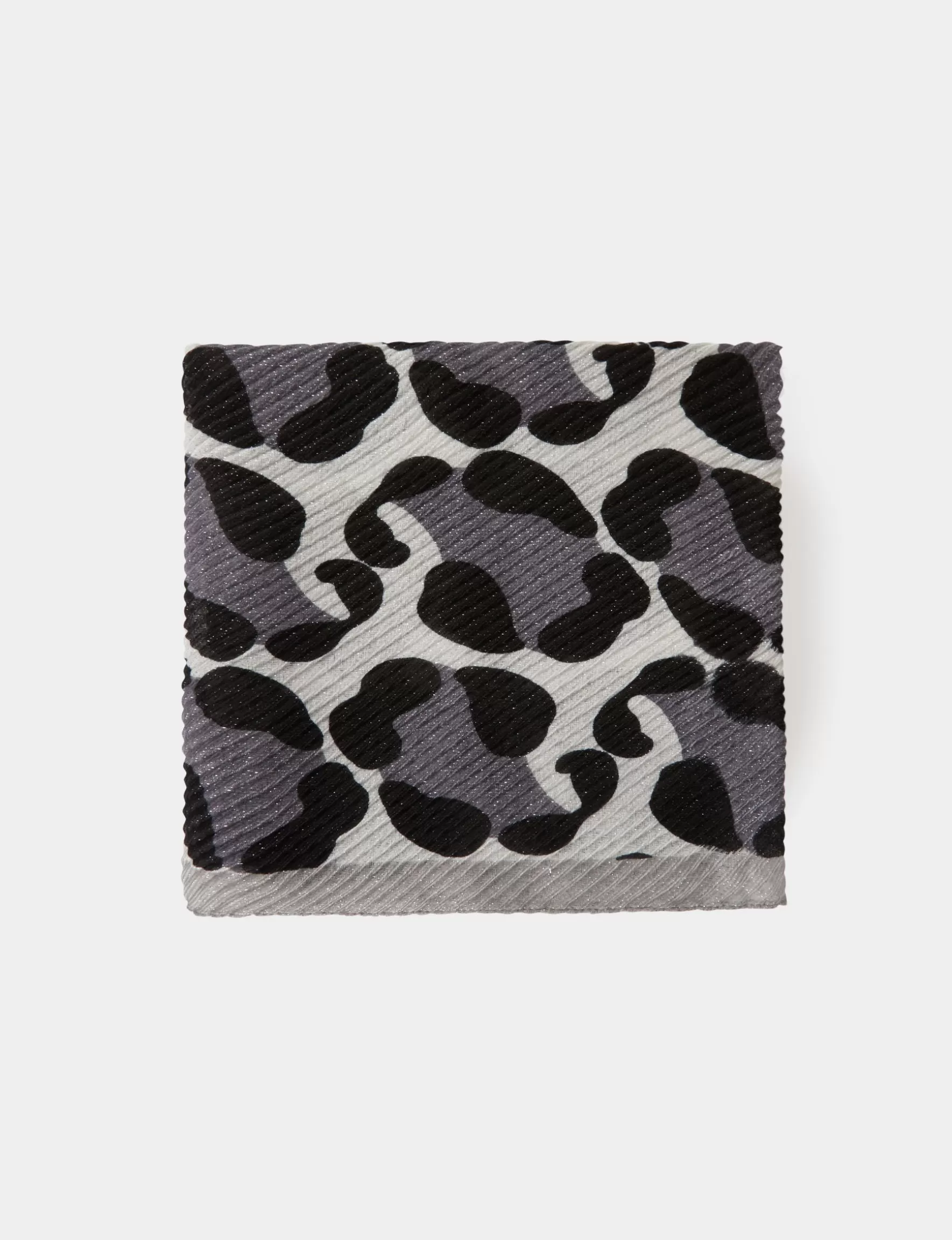 Accessories MORGAN ^Pleated scarf with leopard print ladies' mid-grey