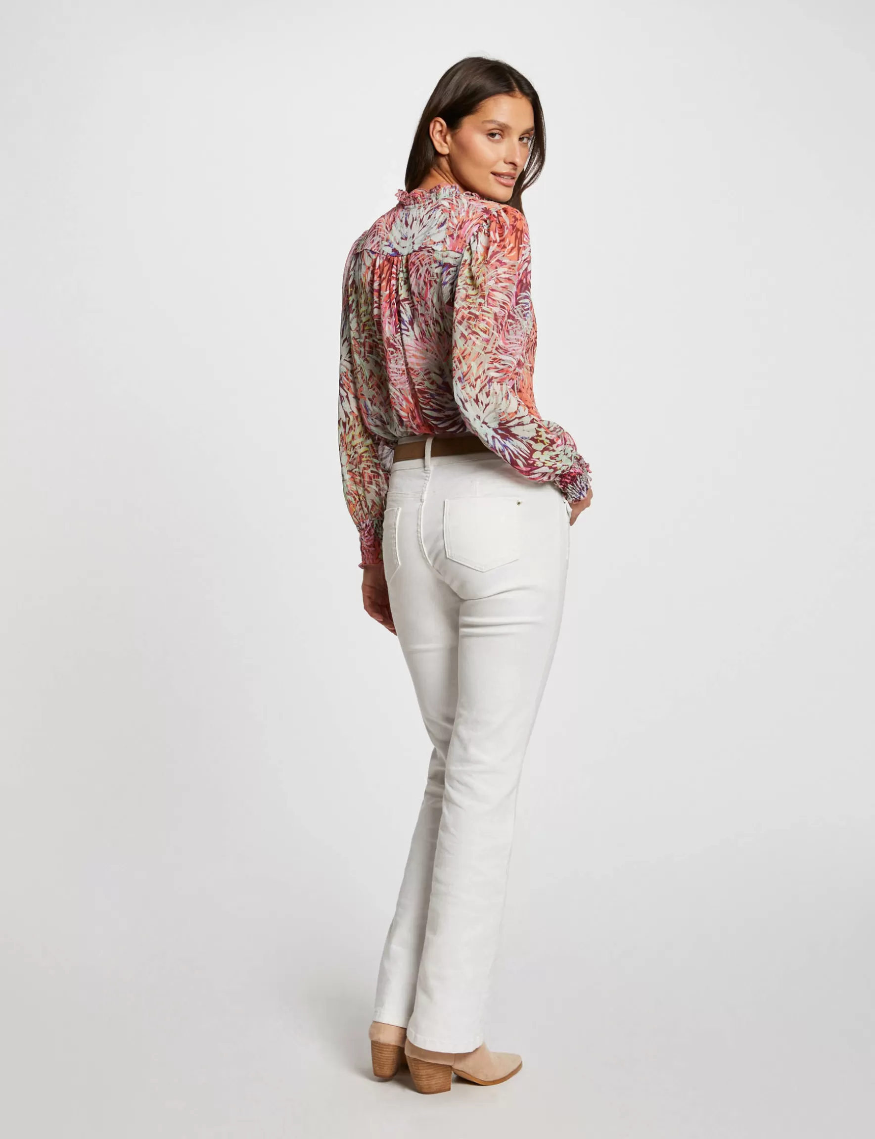 Clothes MORGAN ^Printed blouse with V-neck ladies' multico