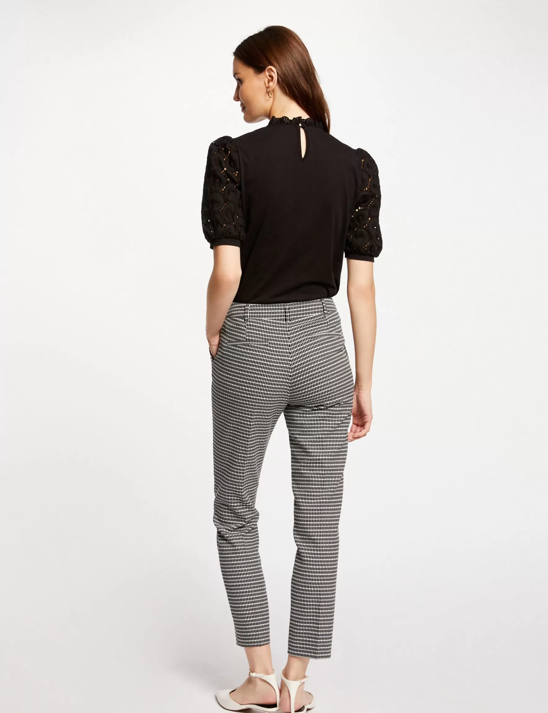 Clothes MORGAN ^Printed cigarette trousers ladies' multico