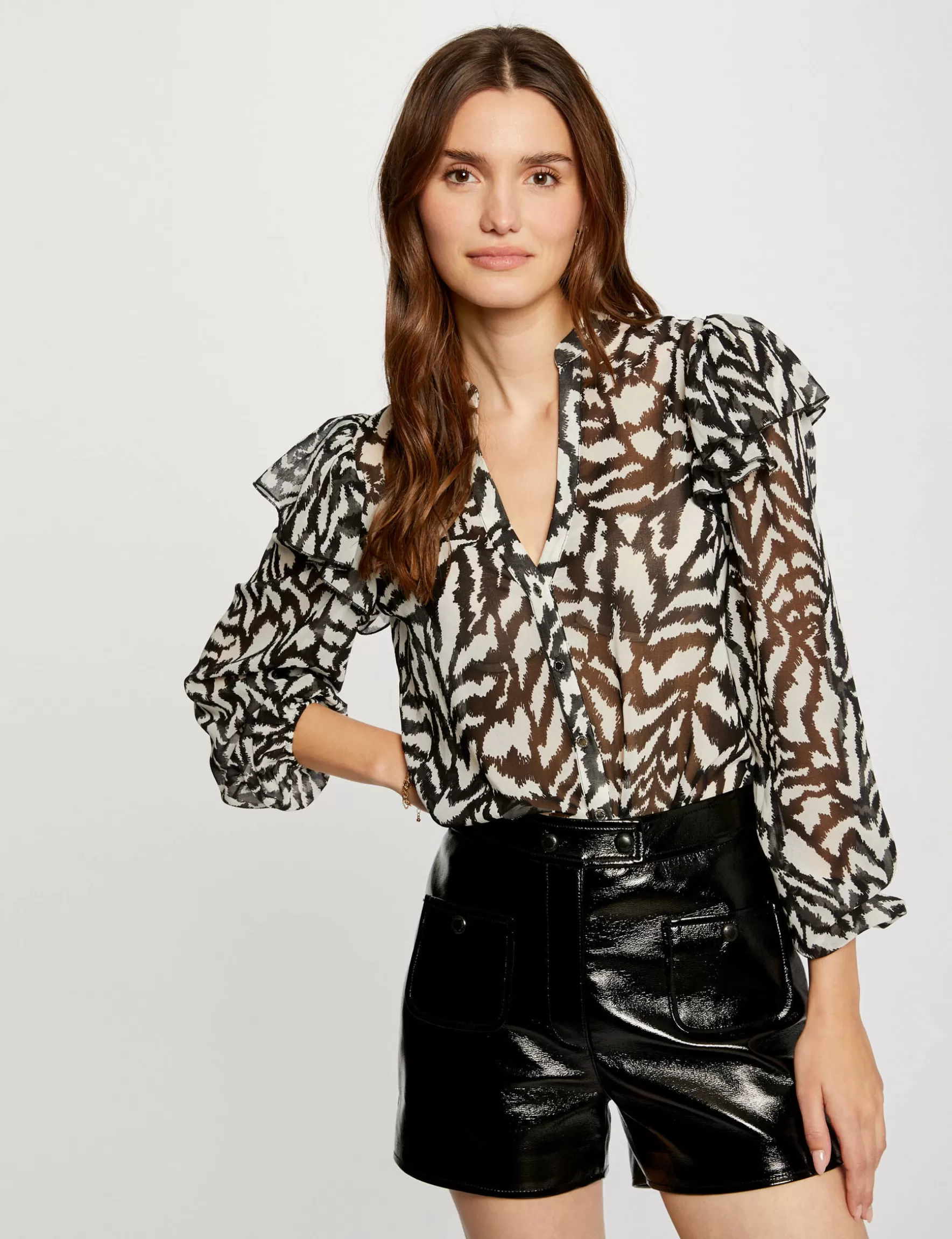 Clothes MORGAN ^Printed shirt ladies' multico