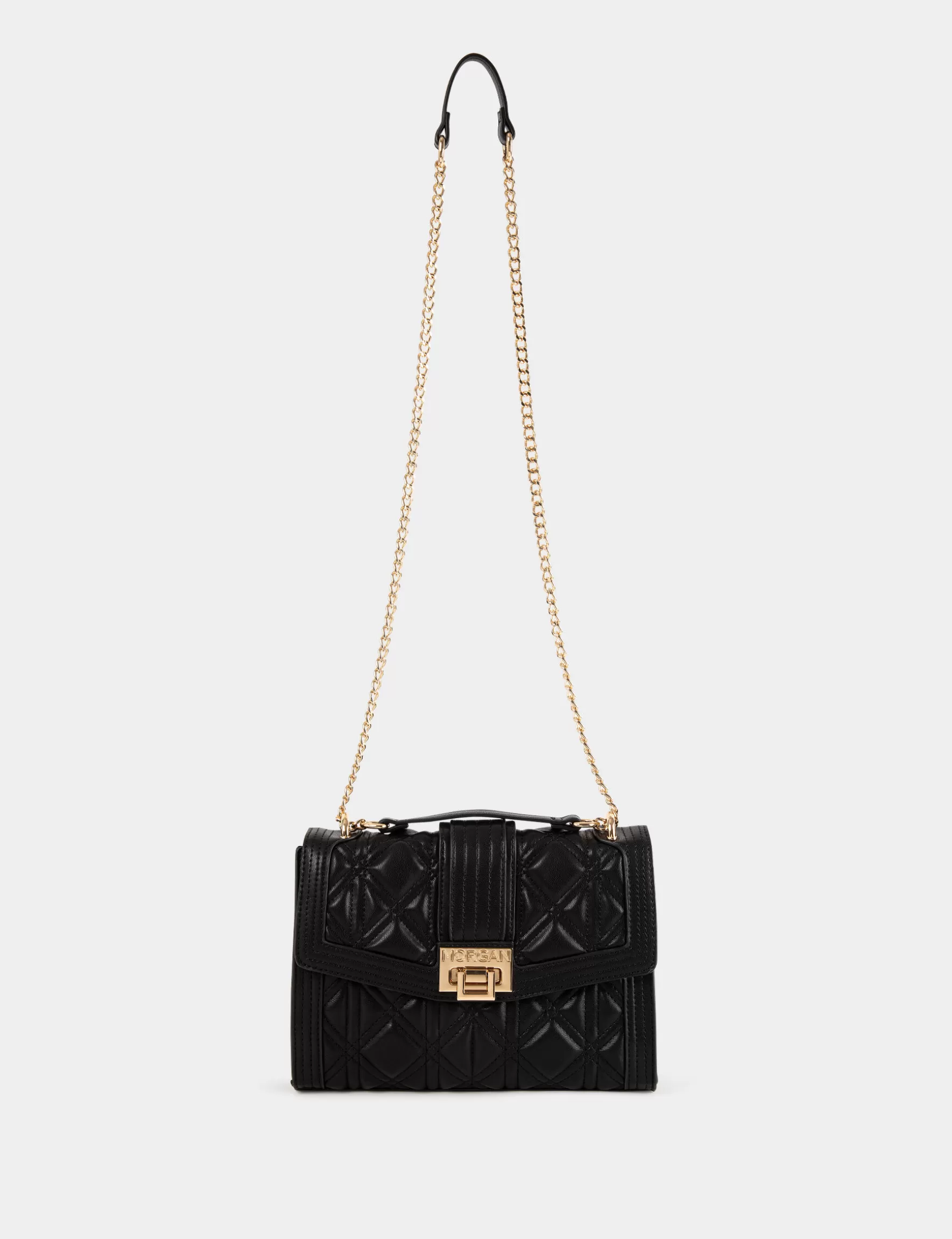 Accessories MORGAN ^Quilted bag with chain strap ladies' black