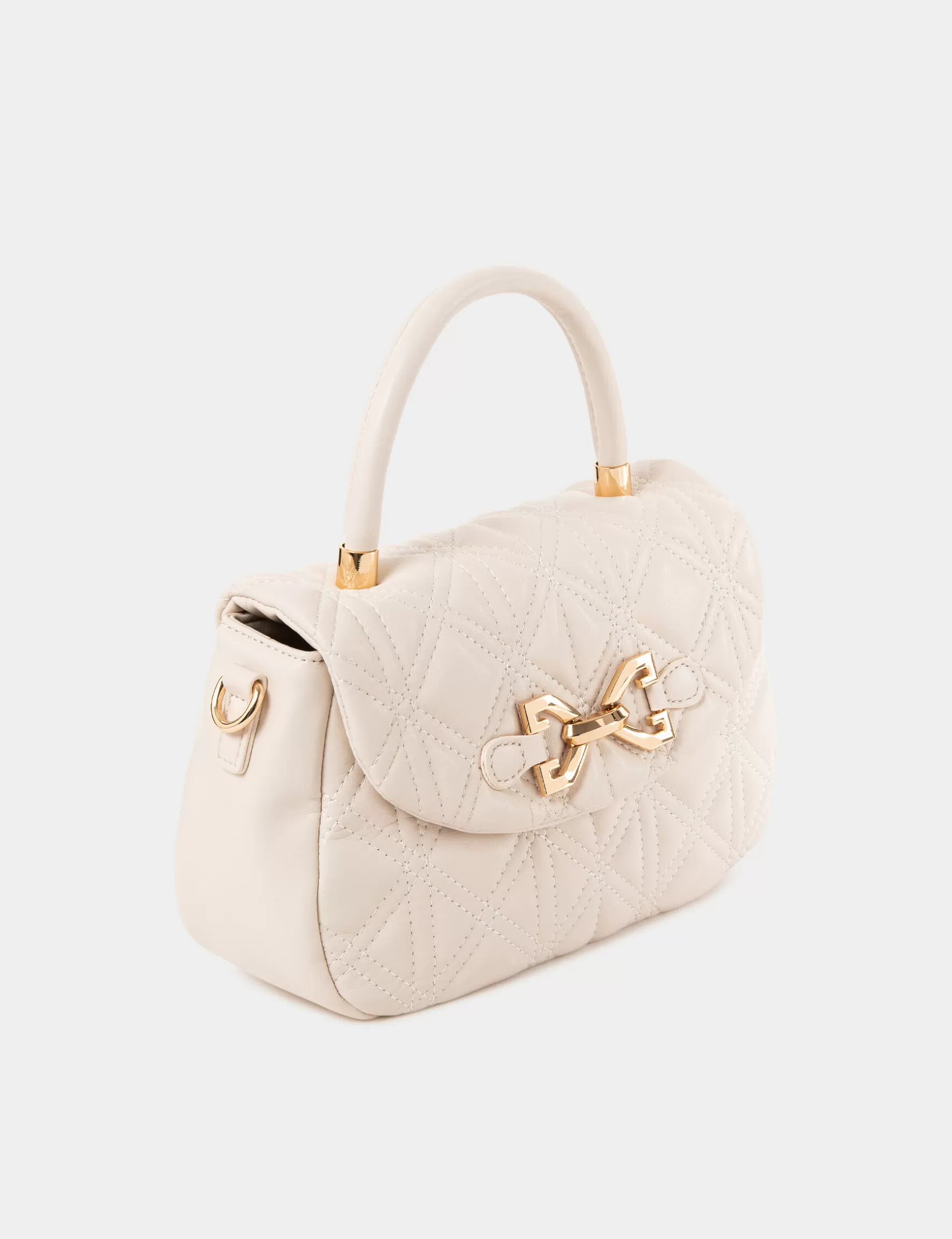 Accessories MORGAN ^Quilted bag with metal ornament ladies' ivory