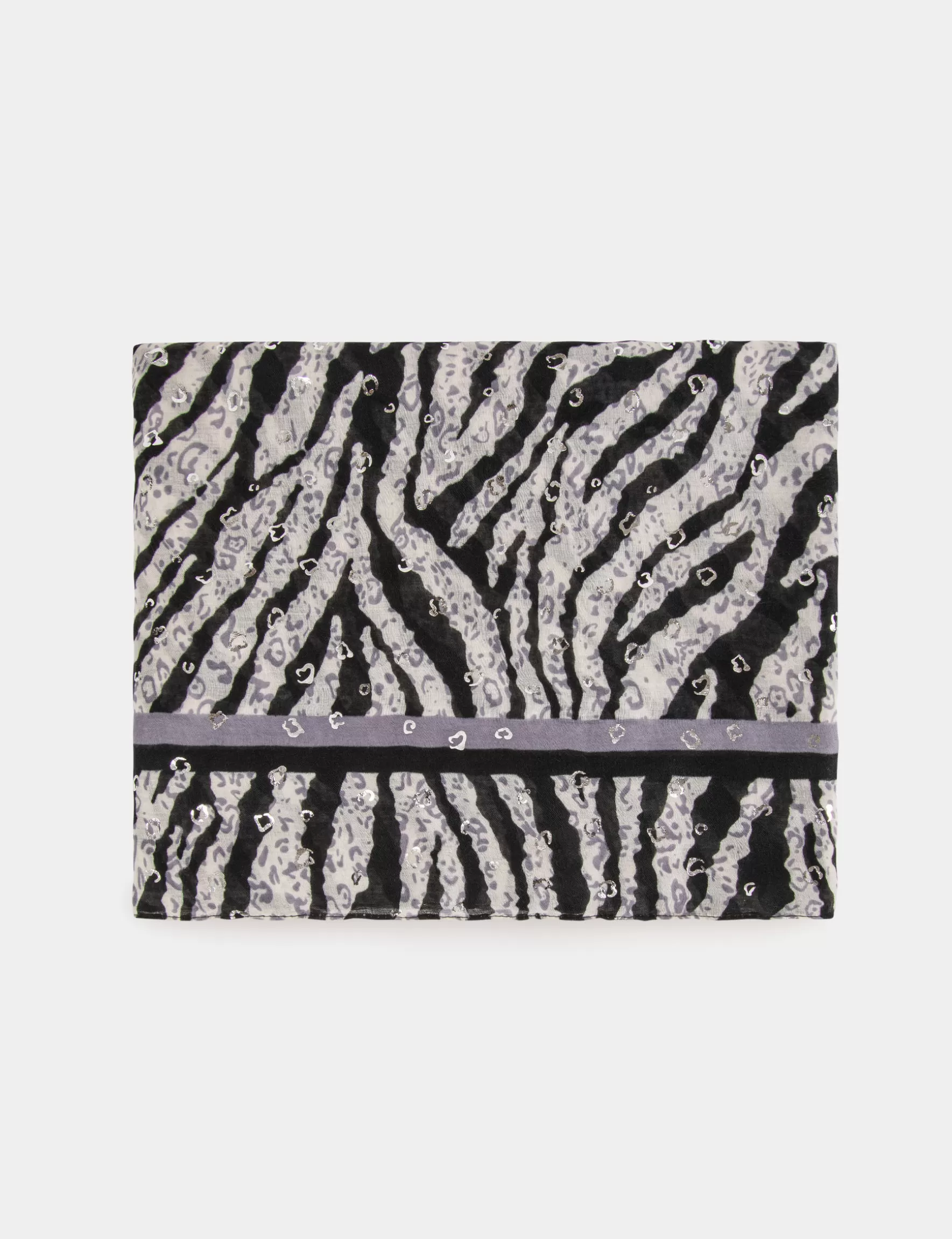 Accessories MORGAN ^Scarf with animal print ladies' black