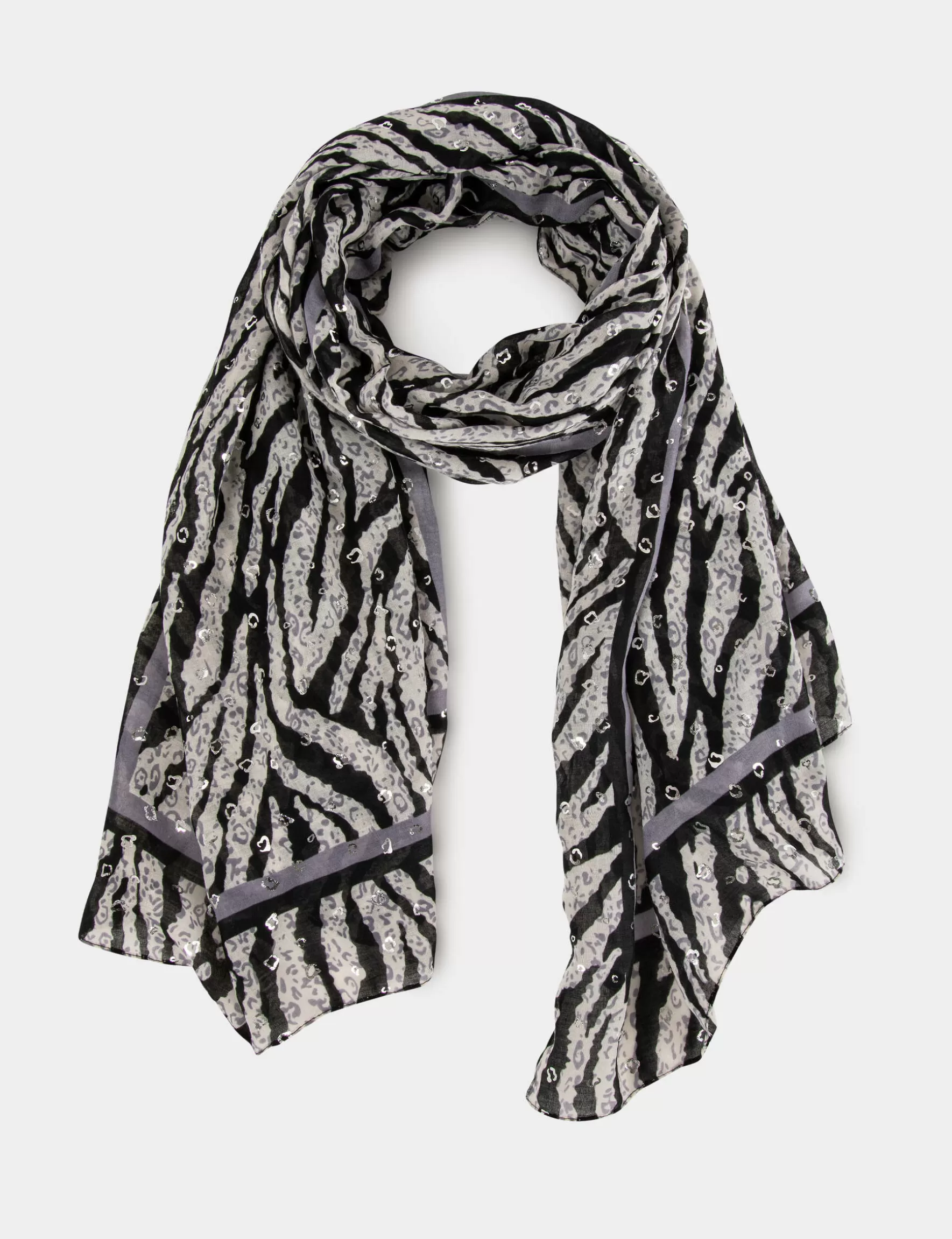 Accessories MORGAN ^Scarf with animal print ladies' black