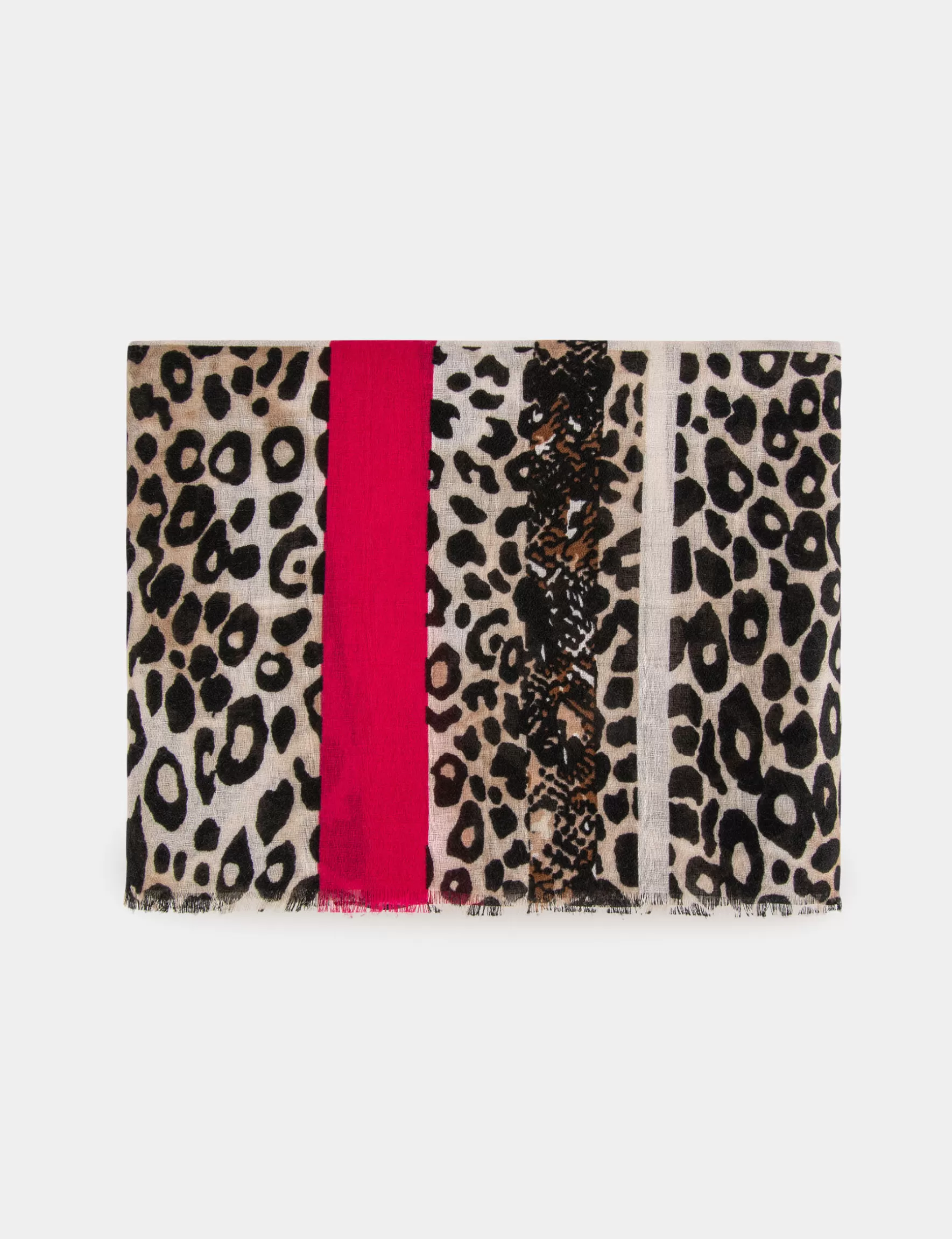 Accessories MORGAN ^Scarf with animal print chestnut brown ladies' chestnut_brown