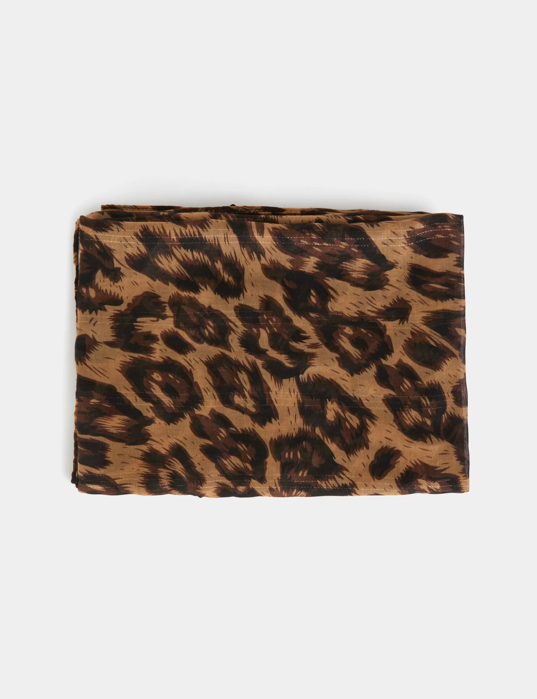 Accessories MORGAN ^Scarf with animal print chestnut brown ladies' chestnut_brown