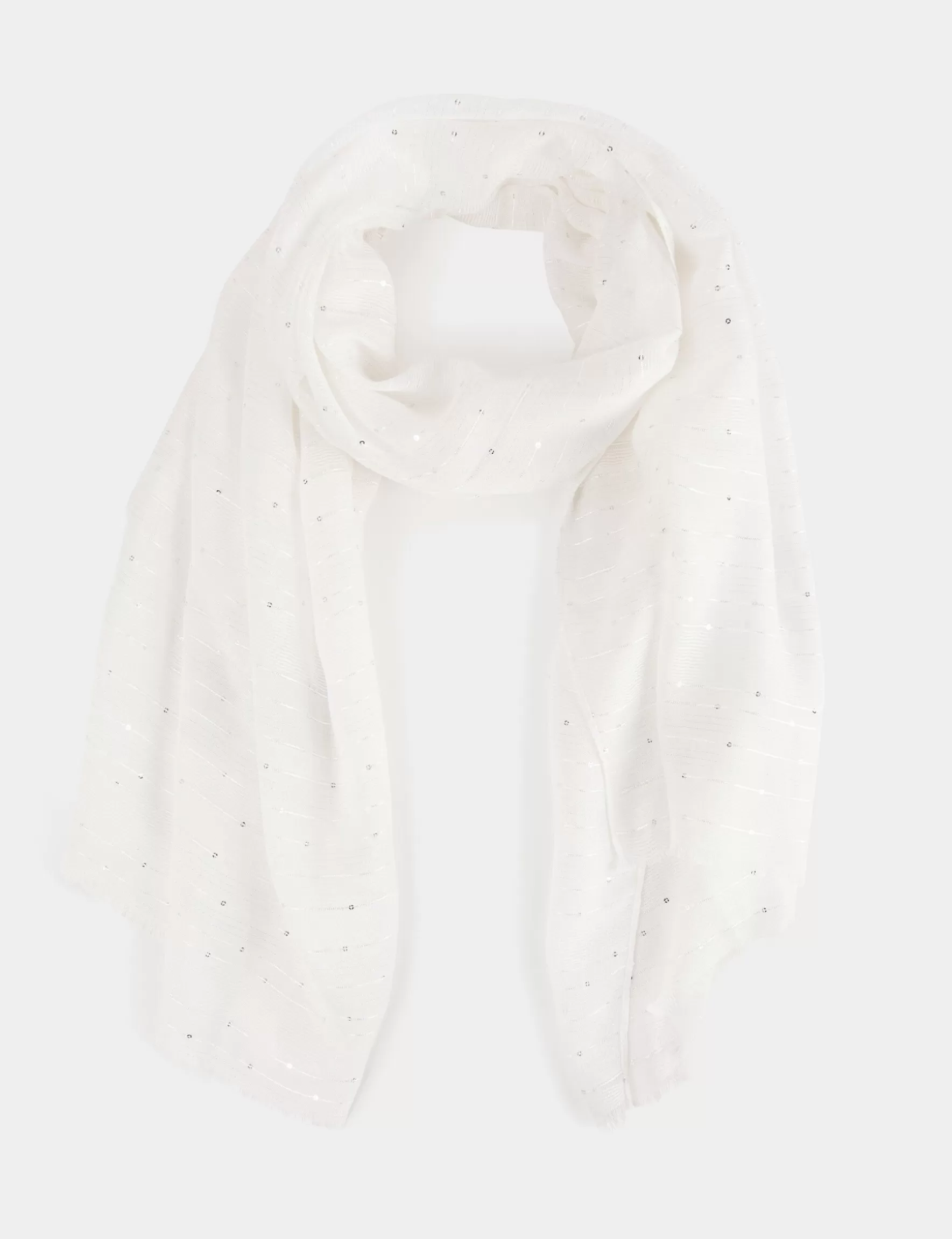 Accessories MORGAN ^Scarf with sequins ladies' white