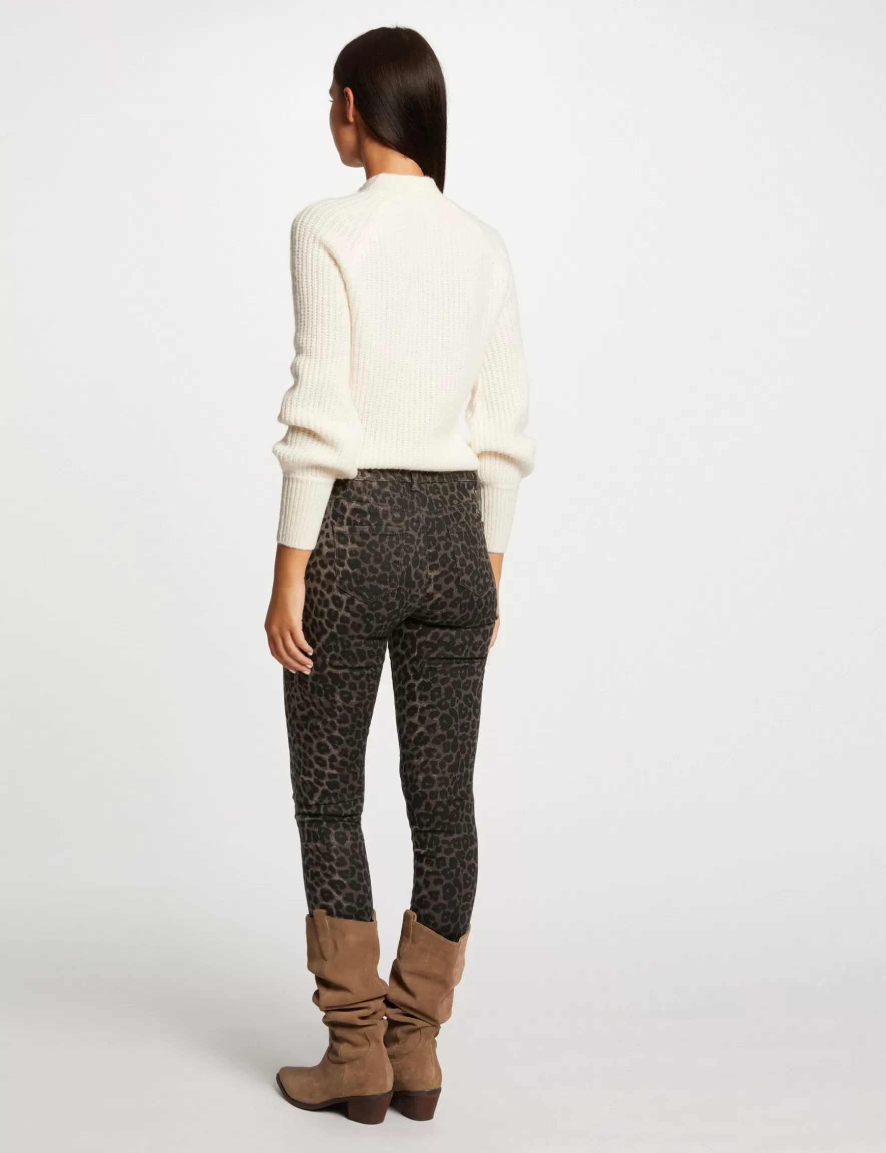 Clothes MORGAN ^Skinny jeans leopard print ladies' multico