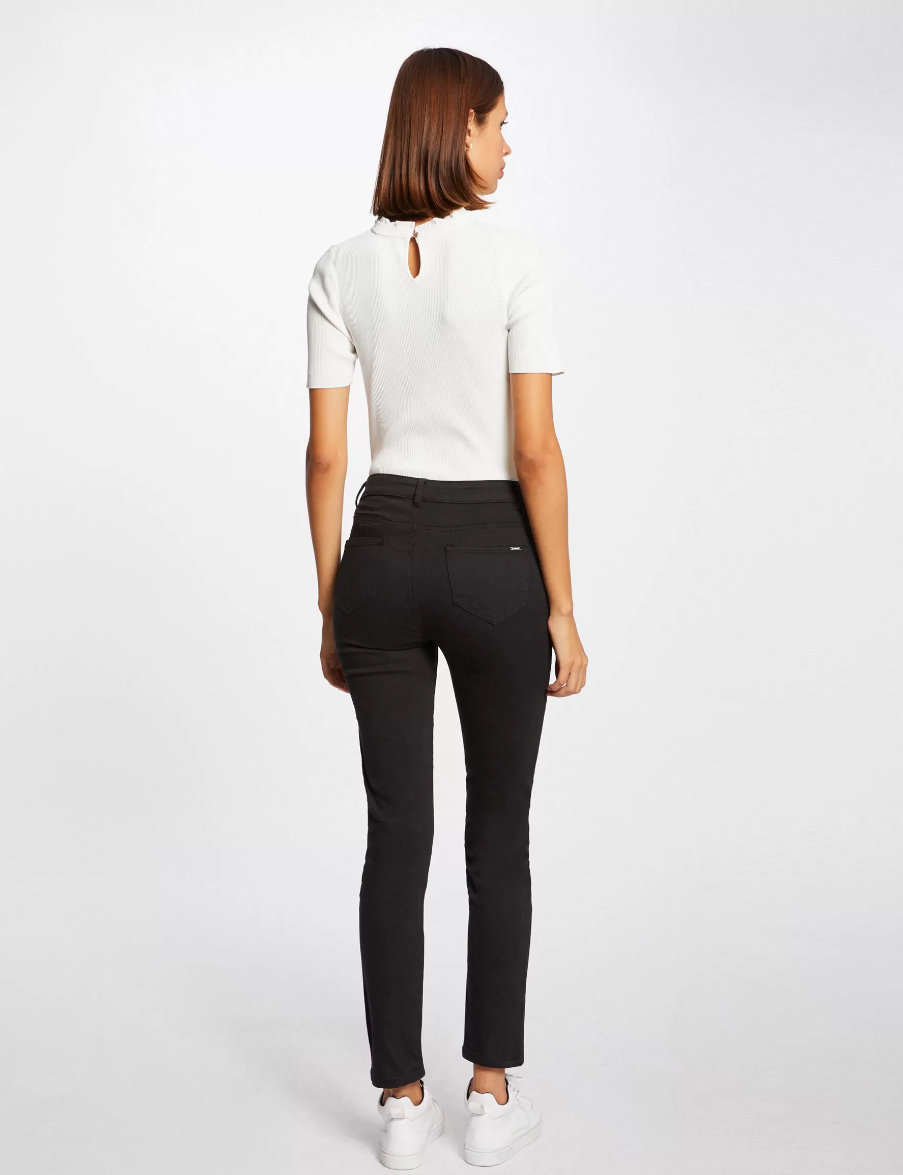 Clothes MORGAN ^Slim standard-waisted trousers ladies' black