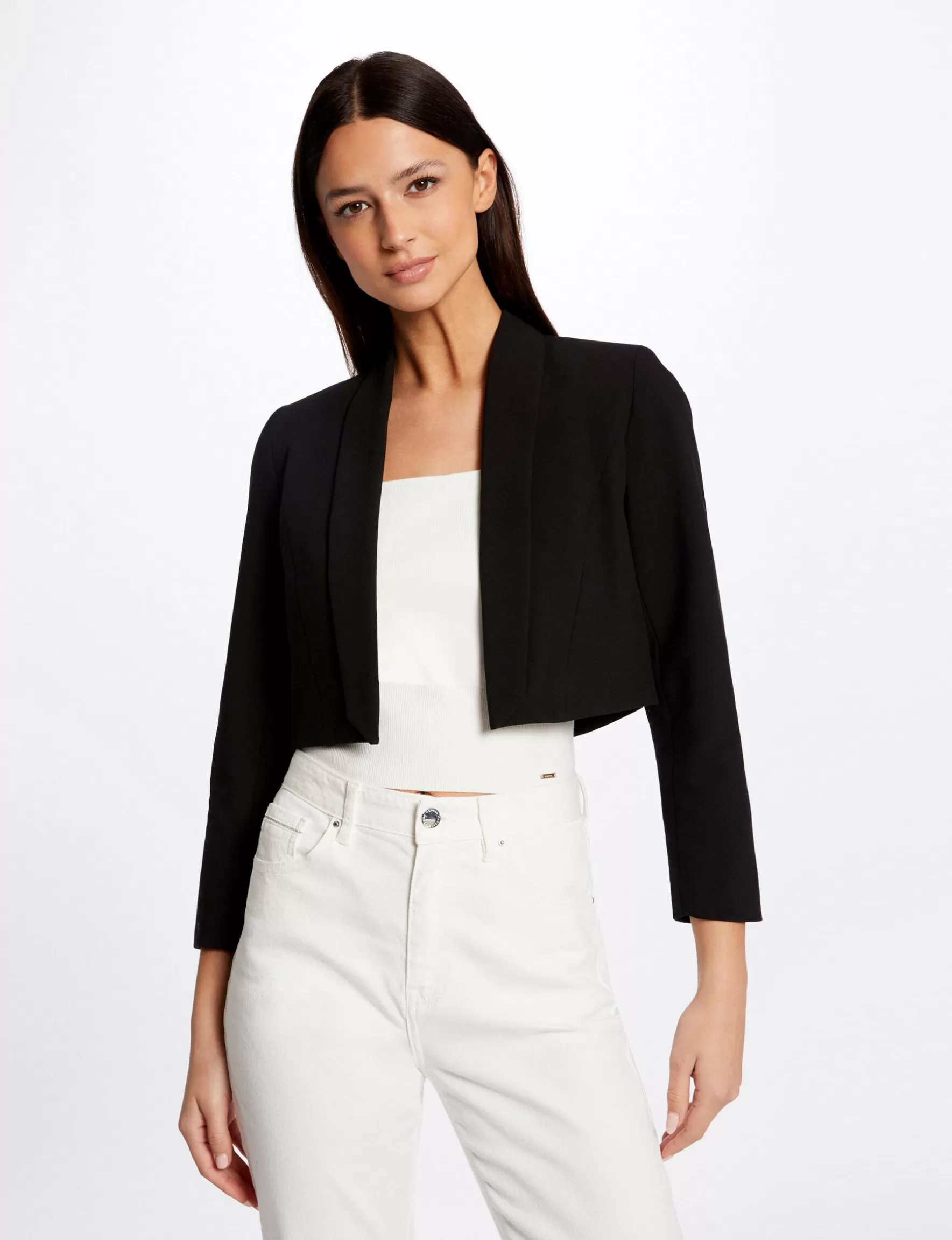 Clothes MORGAN ^Straight bolero jacket ladies' black