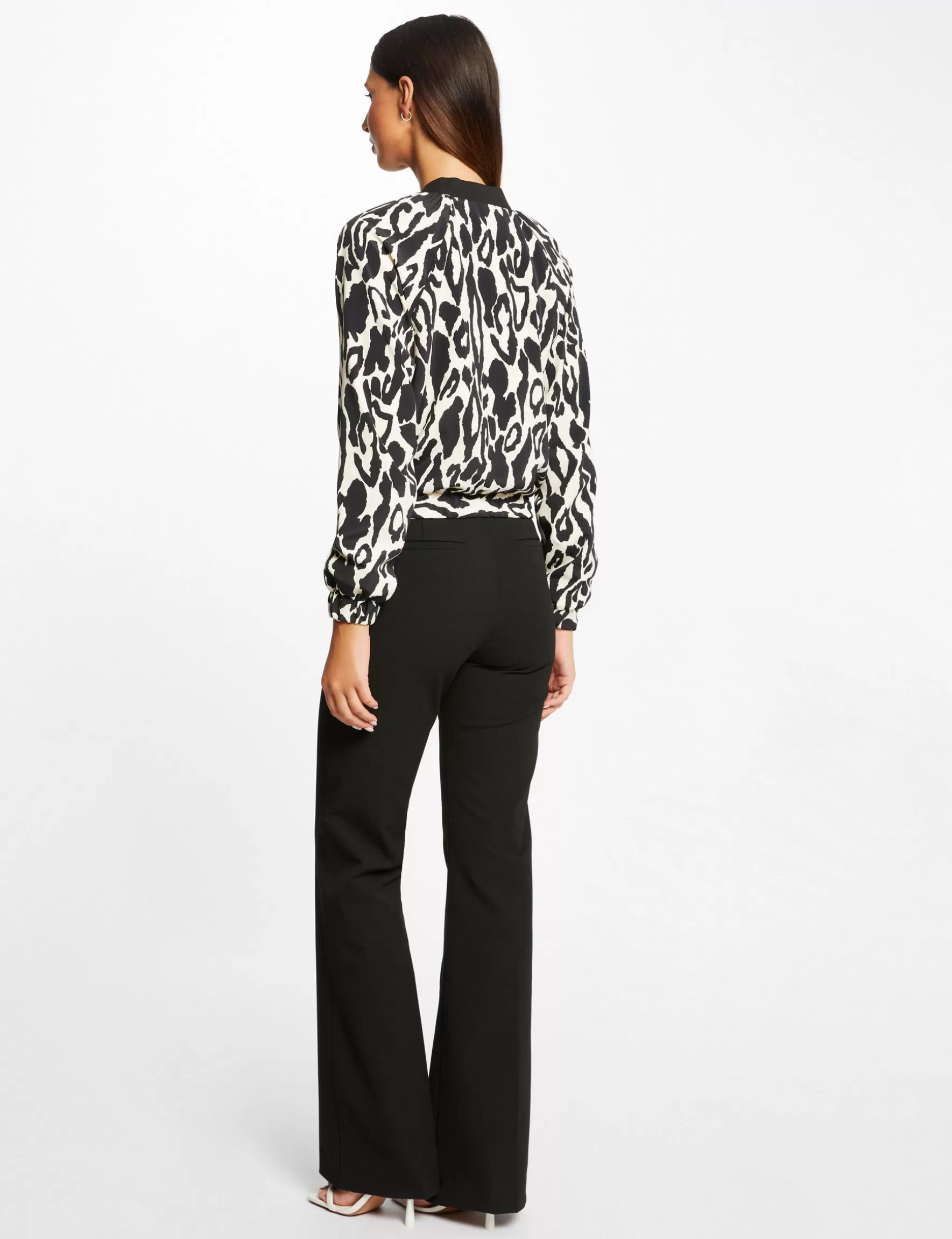 Clothes MORGAN ^Straight jacket with animal print ladies' multico