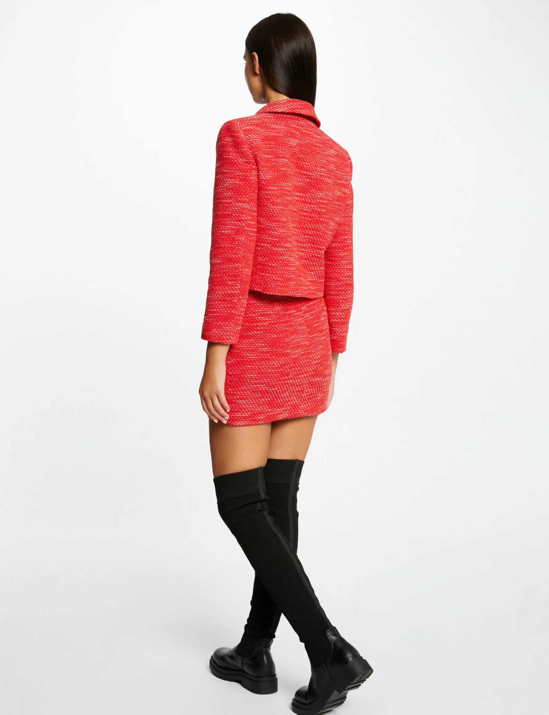 Clothes MORGAN ^Straight mini skirt ladies' red