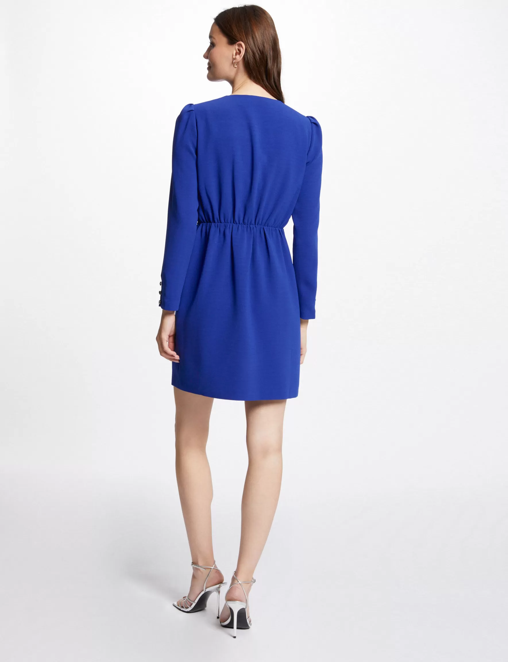 Clothes MORGAN ^Wrap midi dress electric blue ladies' electric_blue